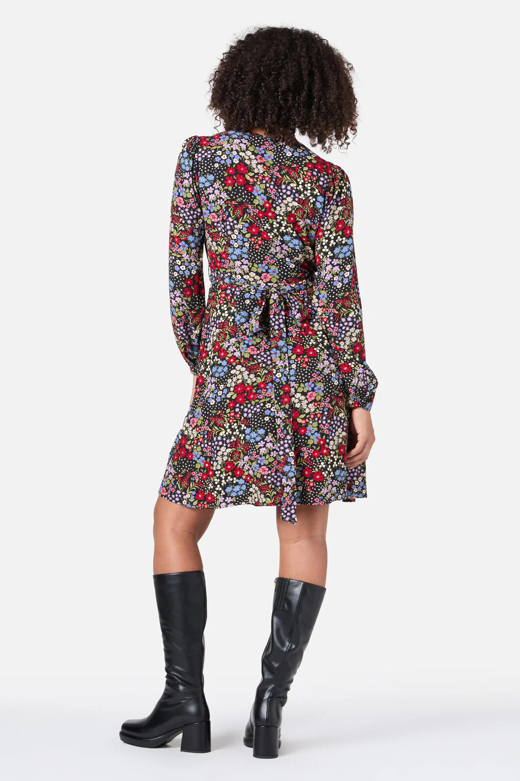 Ada 90's Floral Mini Wrap Dress - Image 4