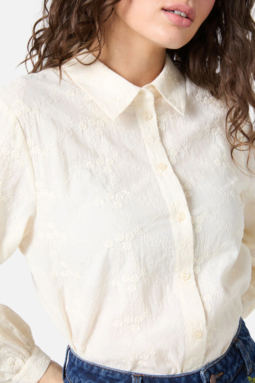 Ada Embroidered Flower Shirt - Image 8