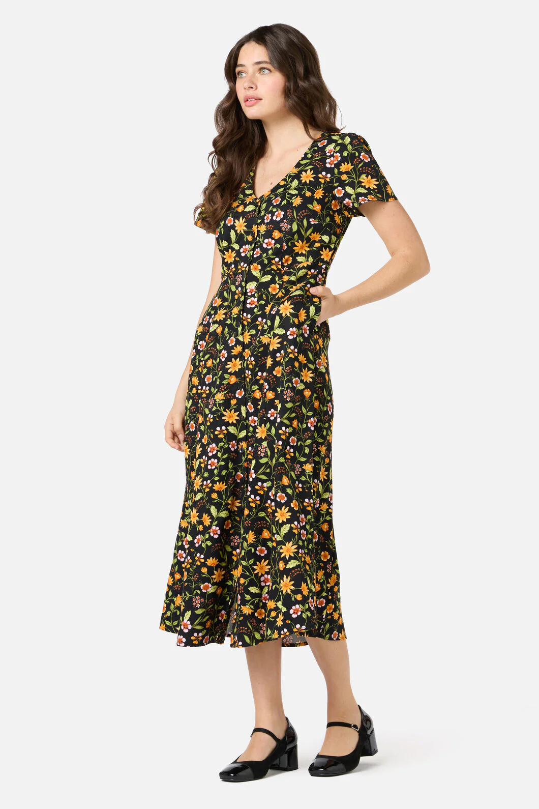 Alyssa Floral Midi Dress - Image 3