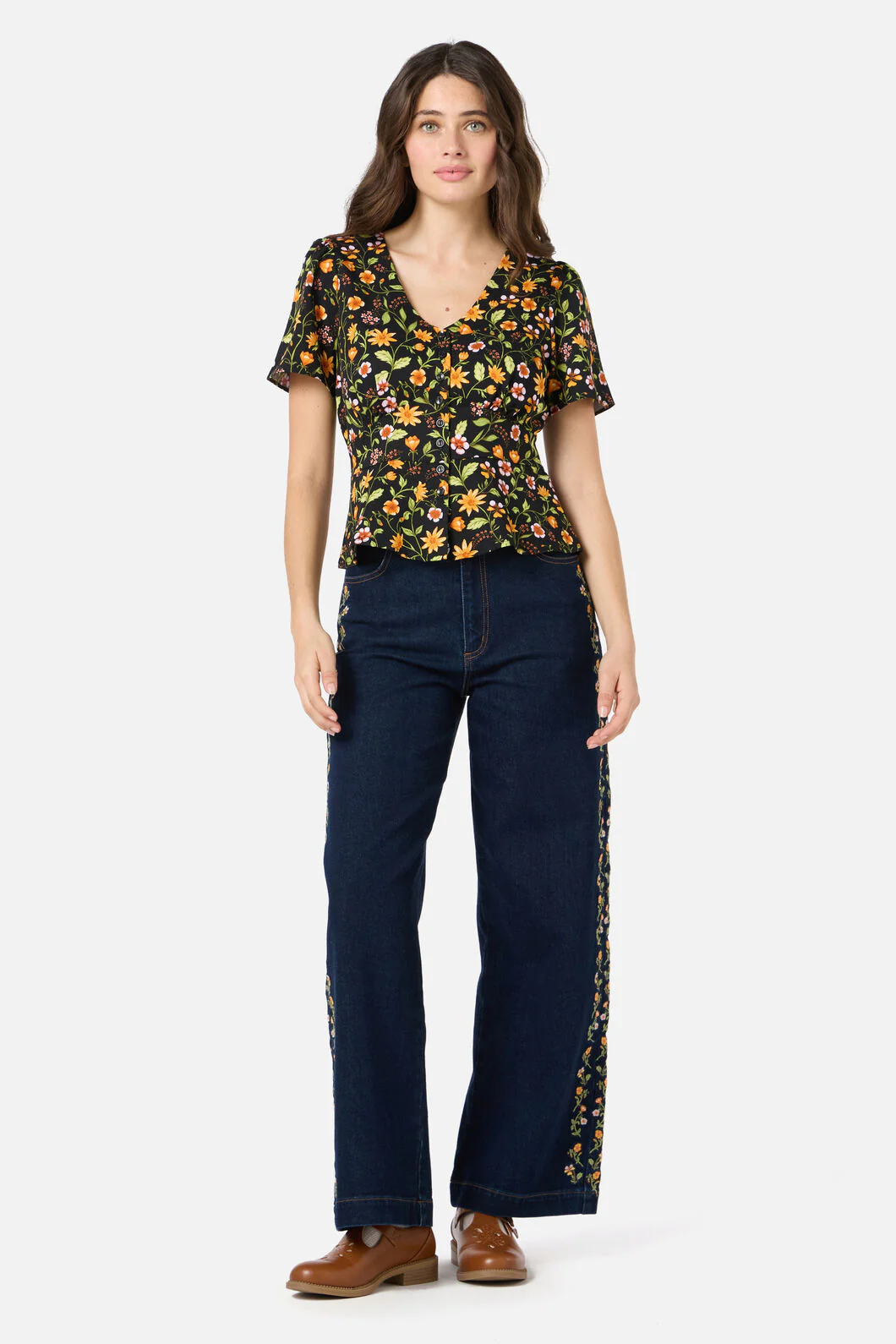 Alyssa Floral Peplum Top - Image 2