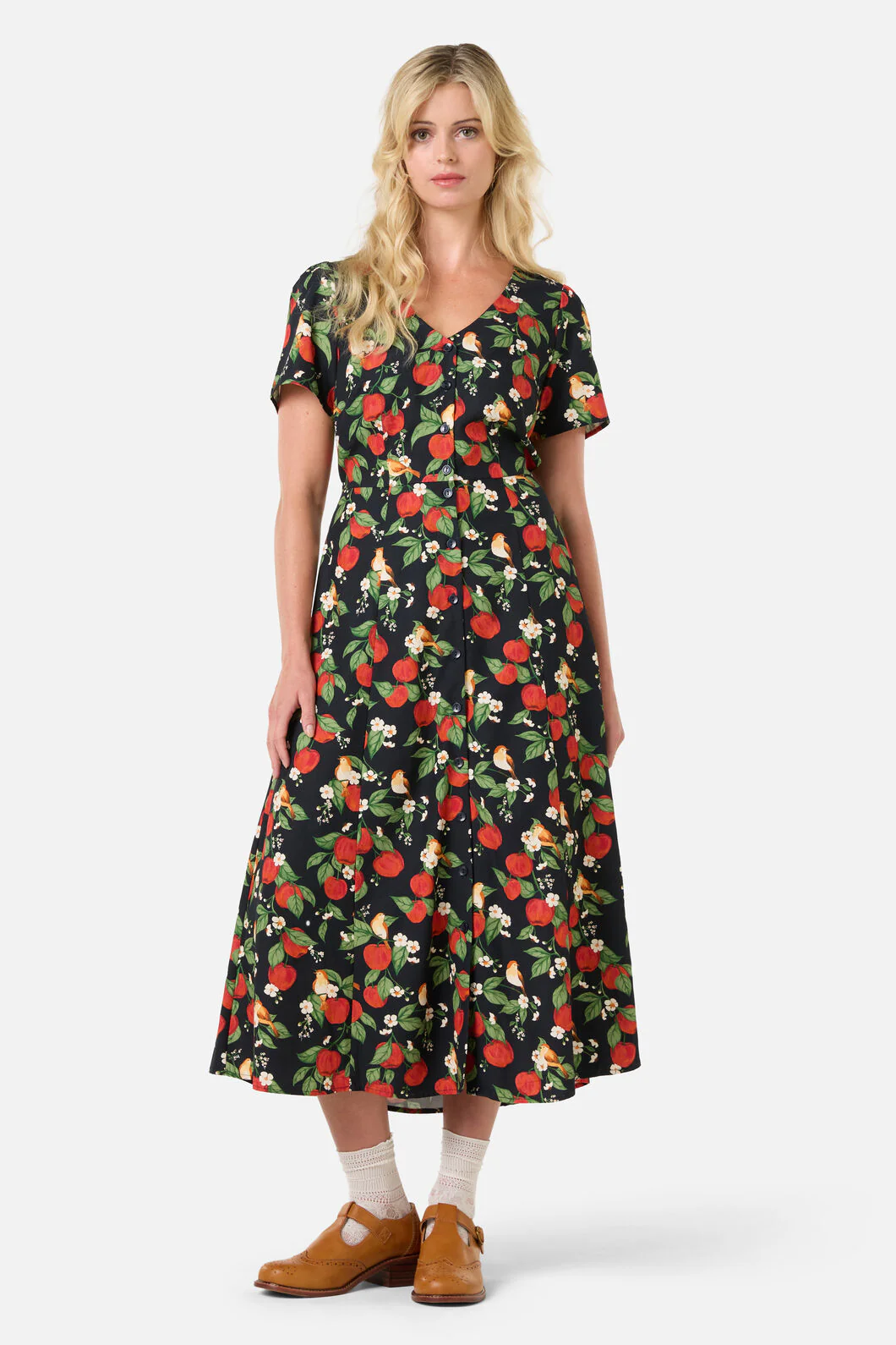 Apple Blossom Midi Dress - Image 3