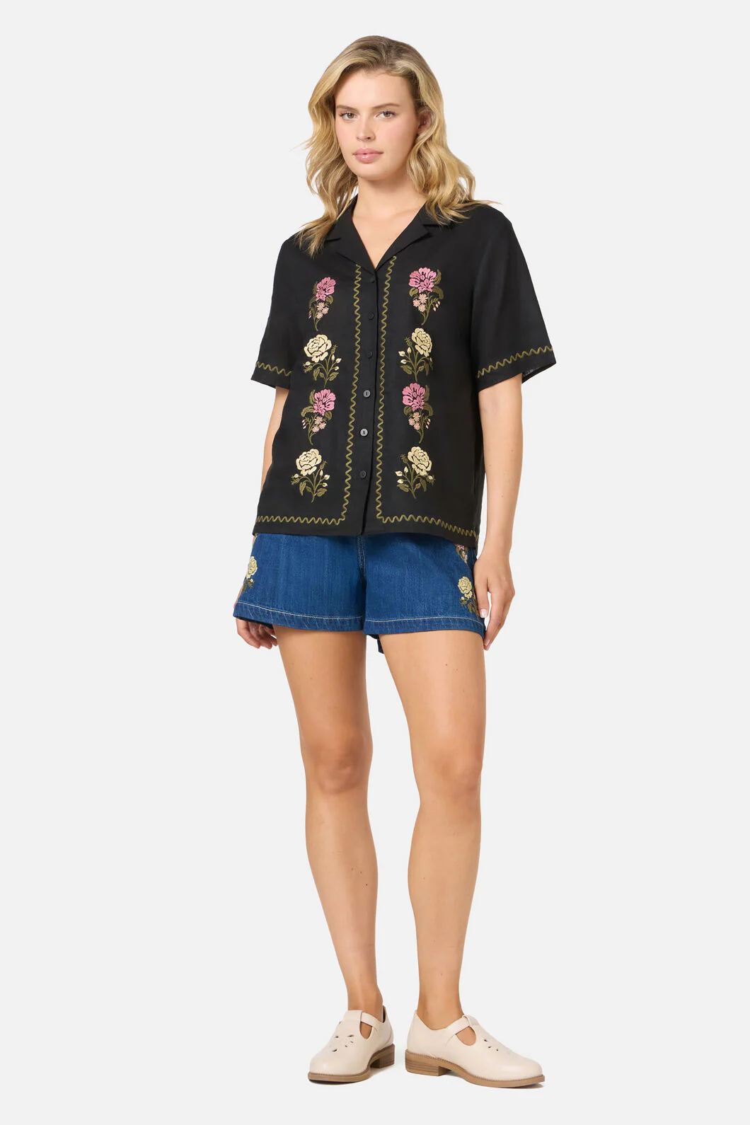 Astrid Rose Embroidered Shirt - Image 3