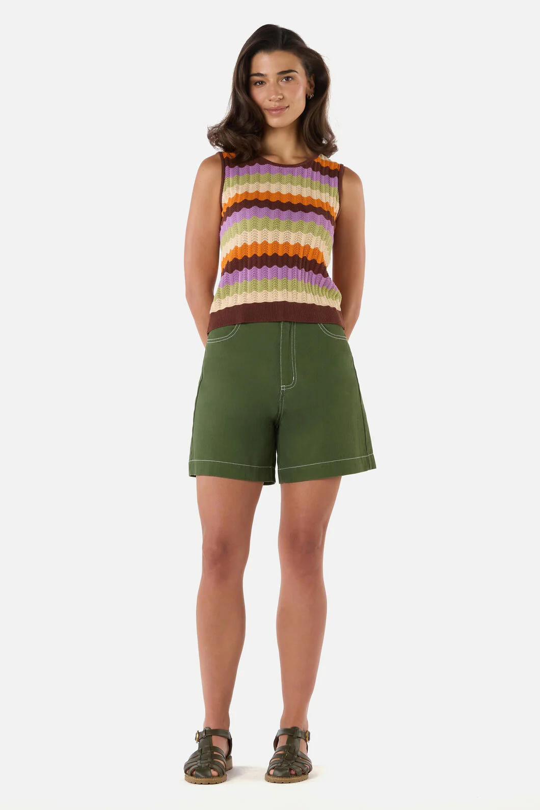 Ava Stripe Knit Tank - Image 2