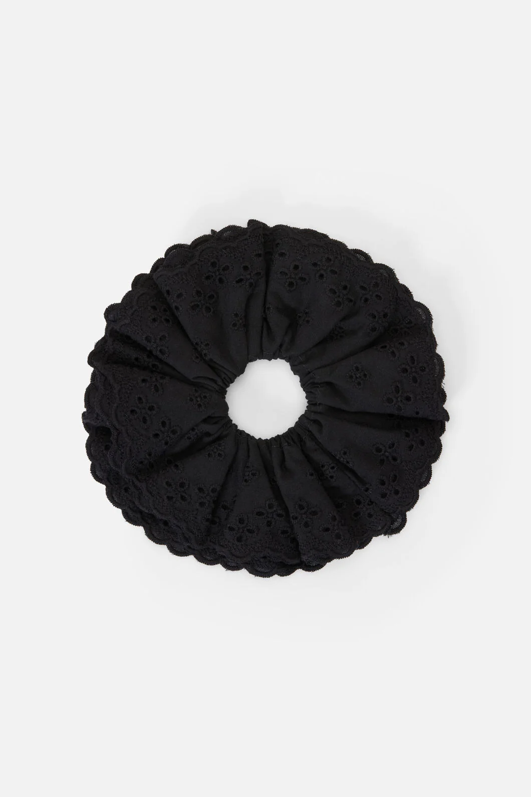 Black Broderie Scrunchie - Image 2