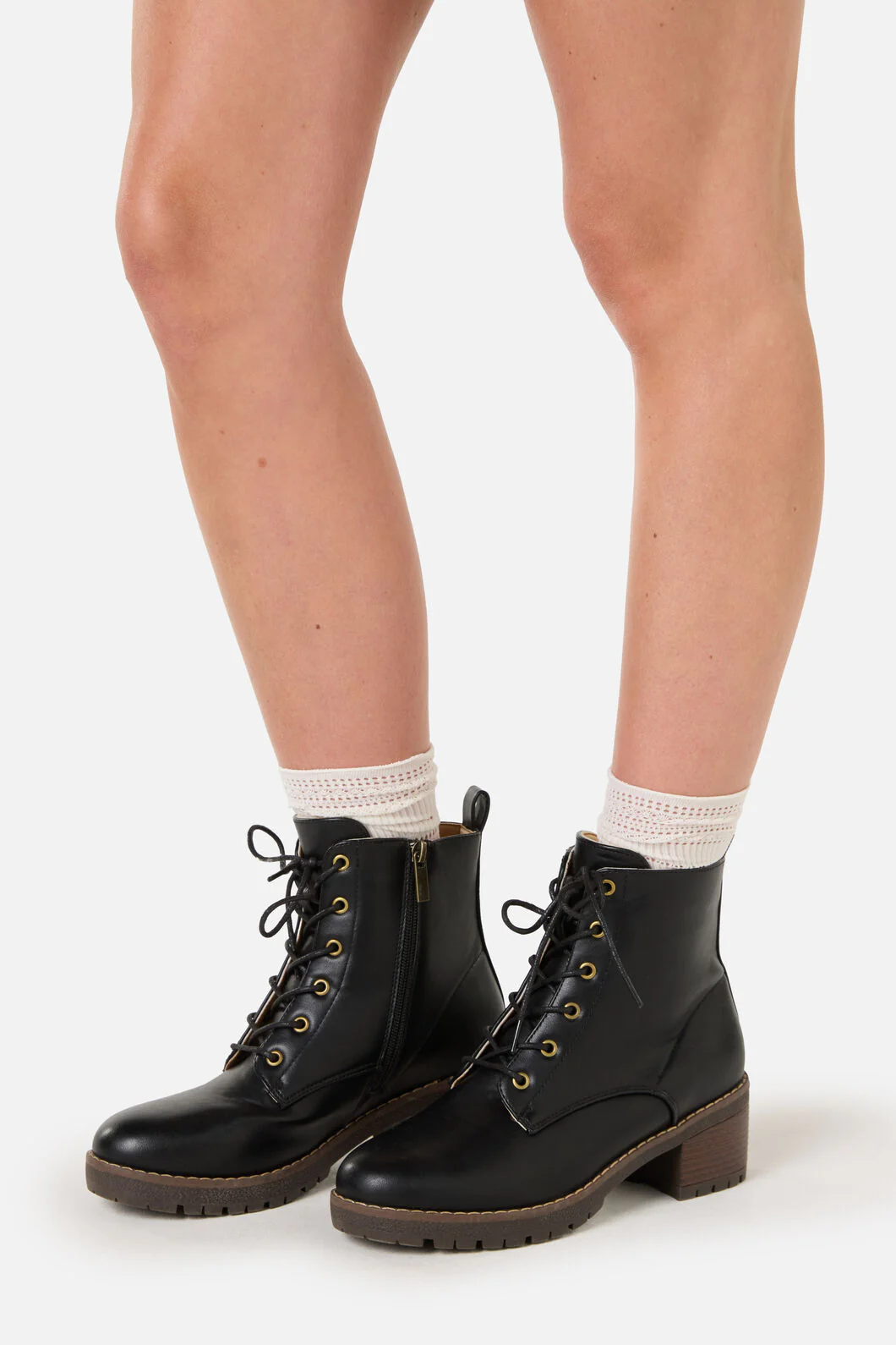 Black Lace Up Boot - Image 5