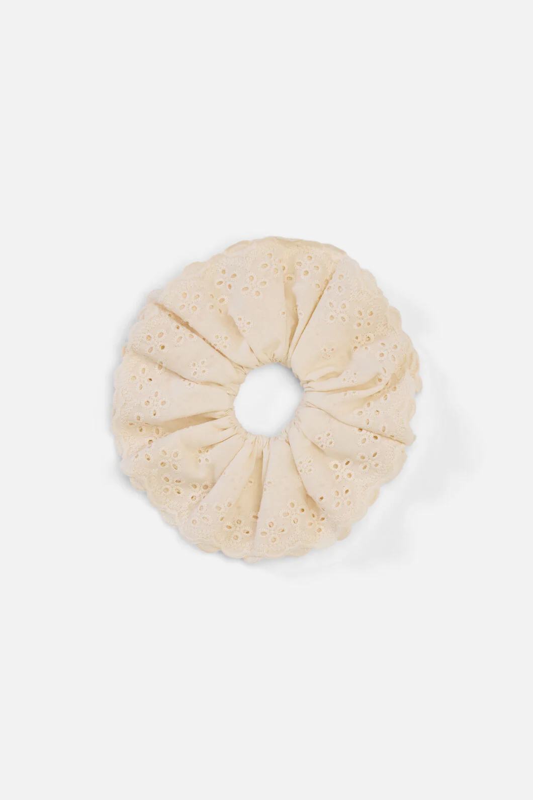 Broderie Anglaise Wide Scrunchie
