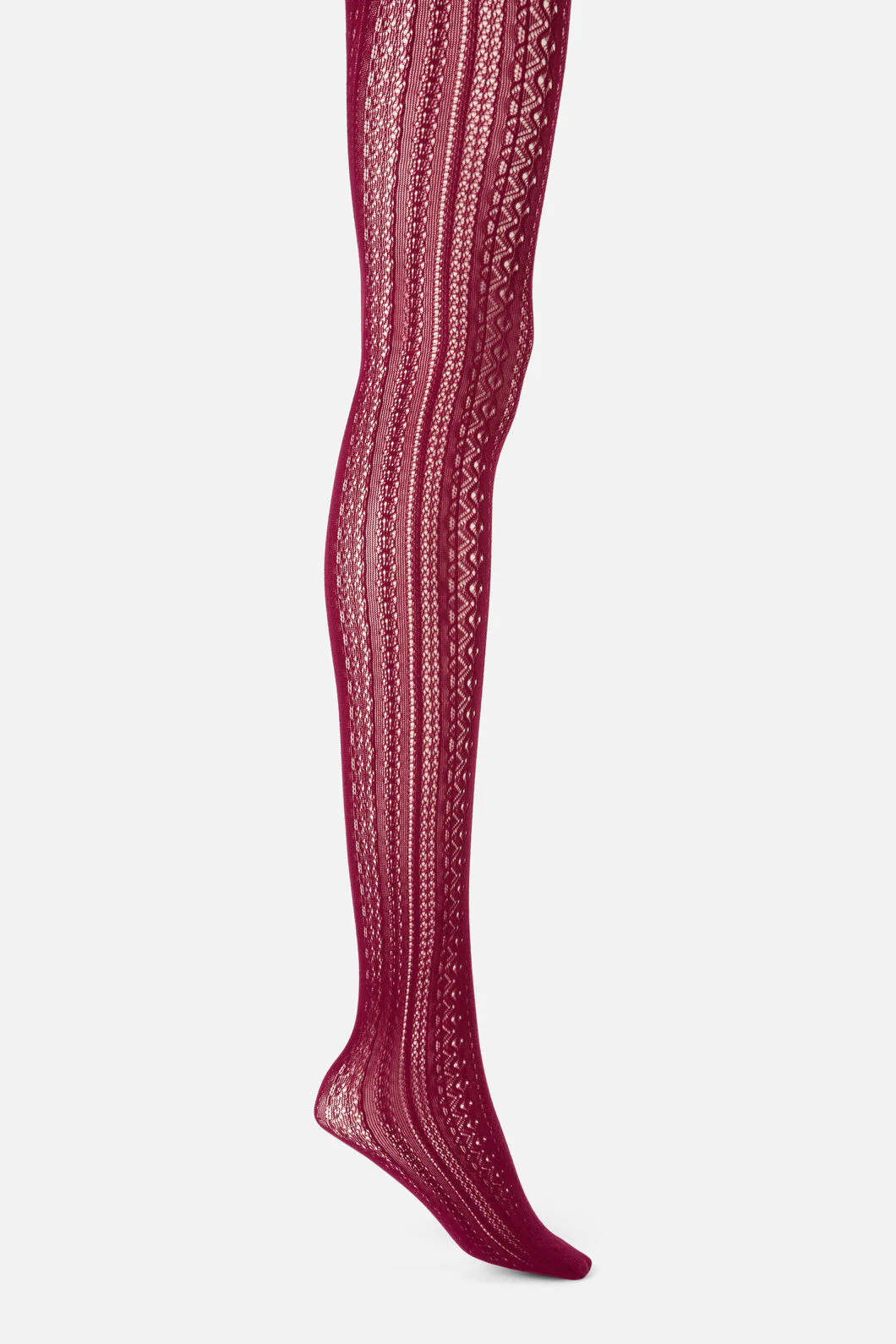 Burgundy Lacey Tight - Image 2