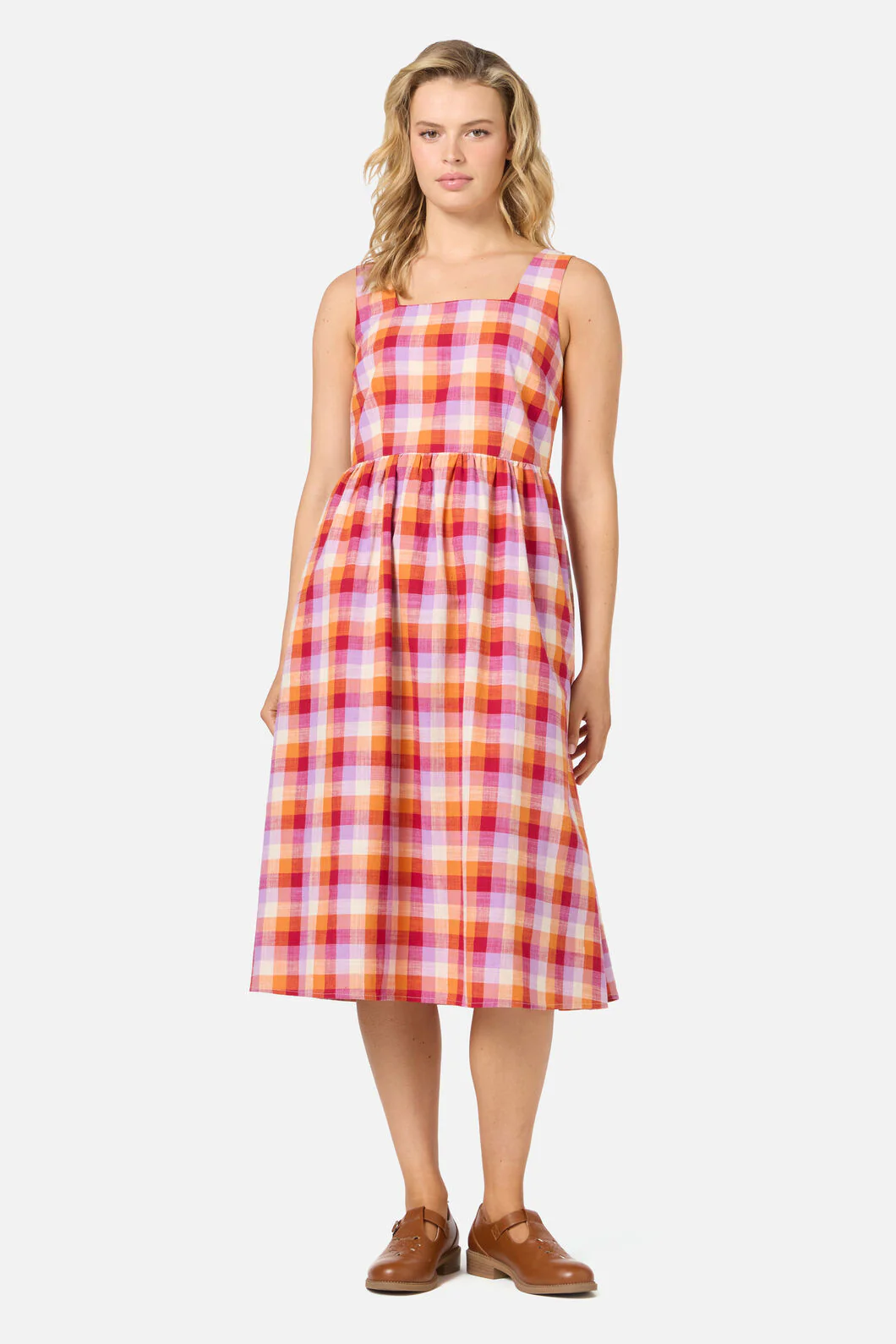 Cassie Check Midi Dress - Image 3