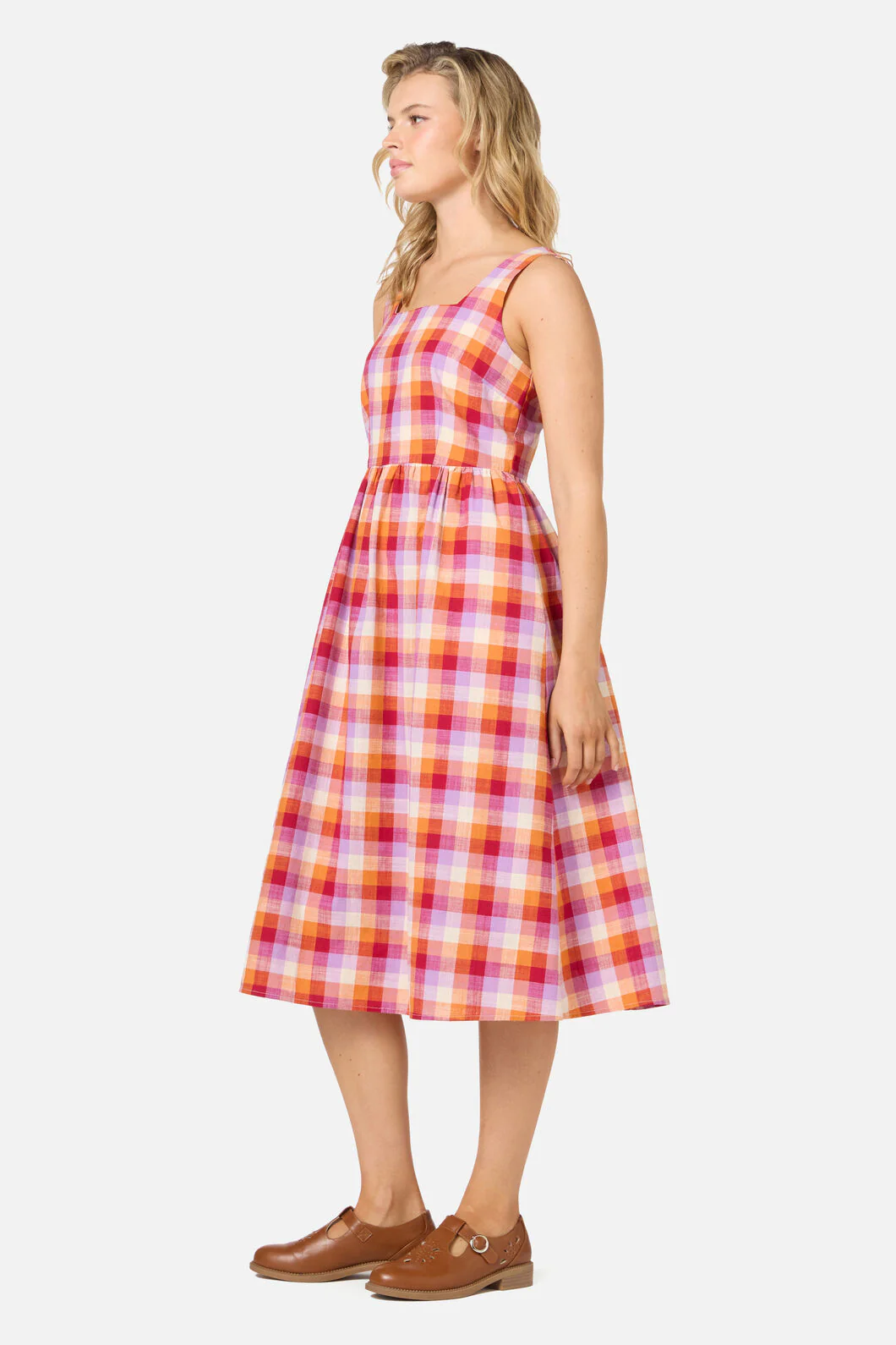 Cassie Check Midi Dress - Image 6