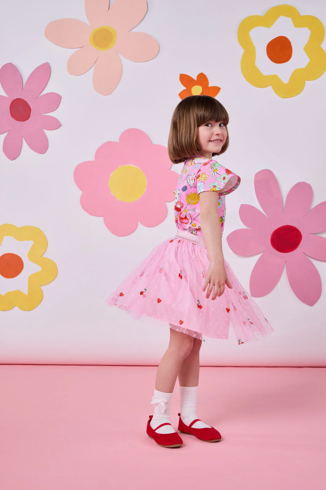 Cherry Emb Kids Skirt - Image 2