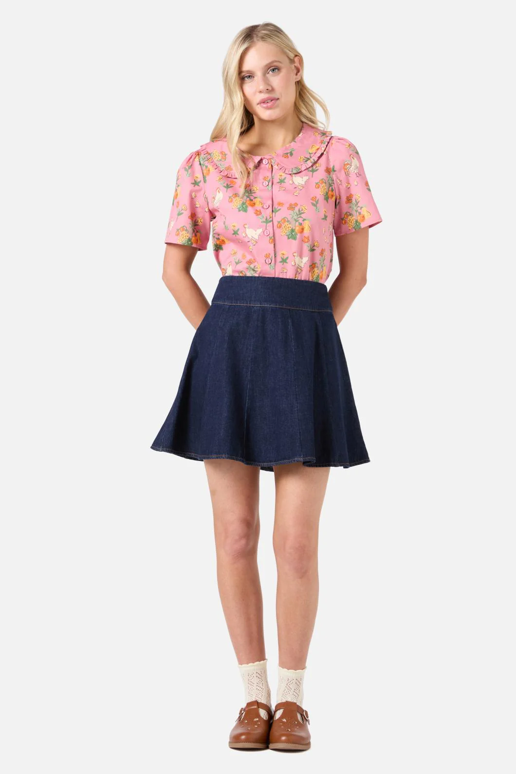Chickens Short Sleeve Blouse - Image 3