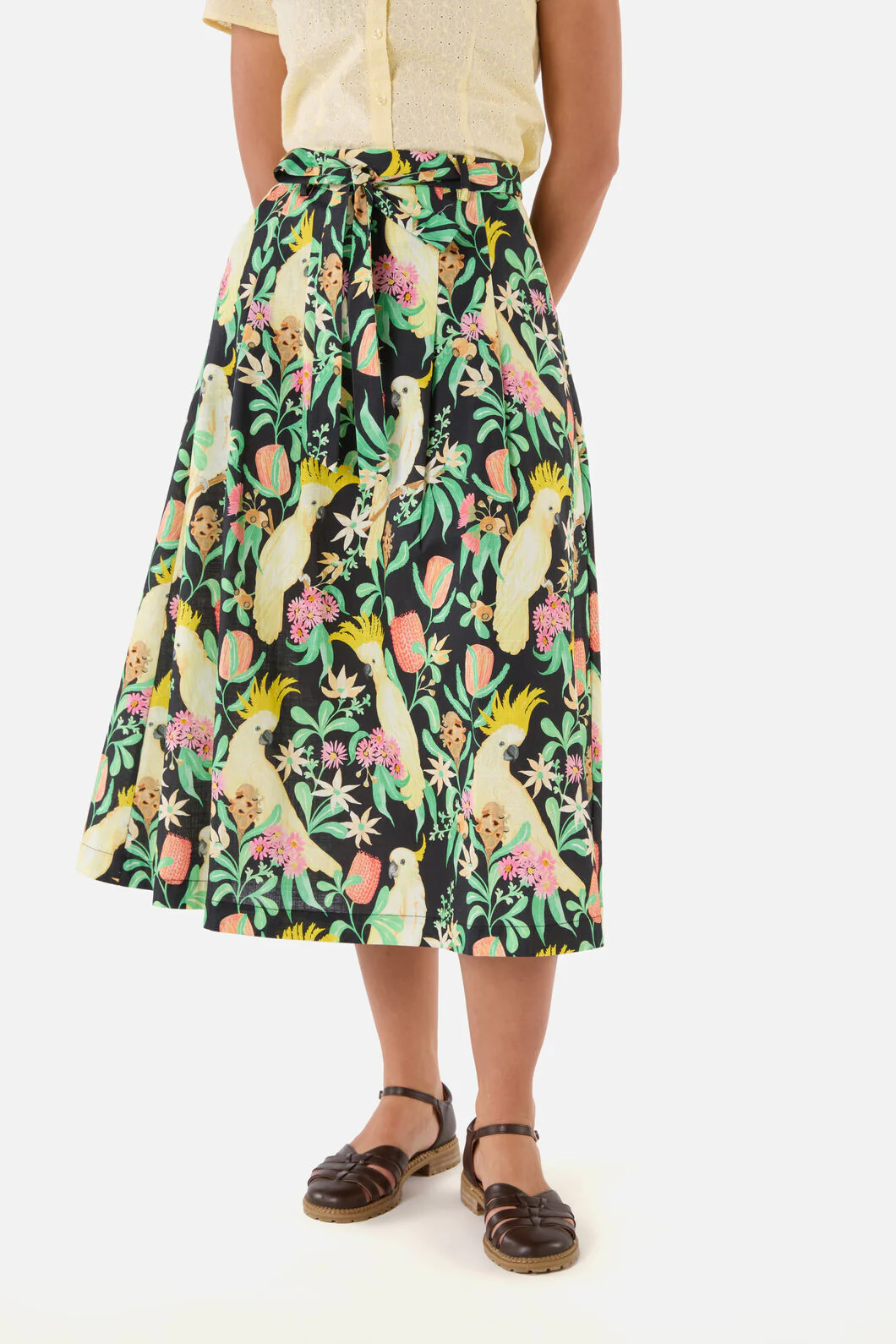 Cockatoo & Flora Midi Skirt - Image 2