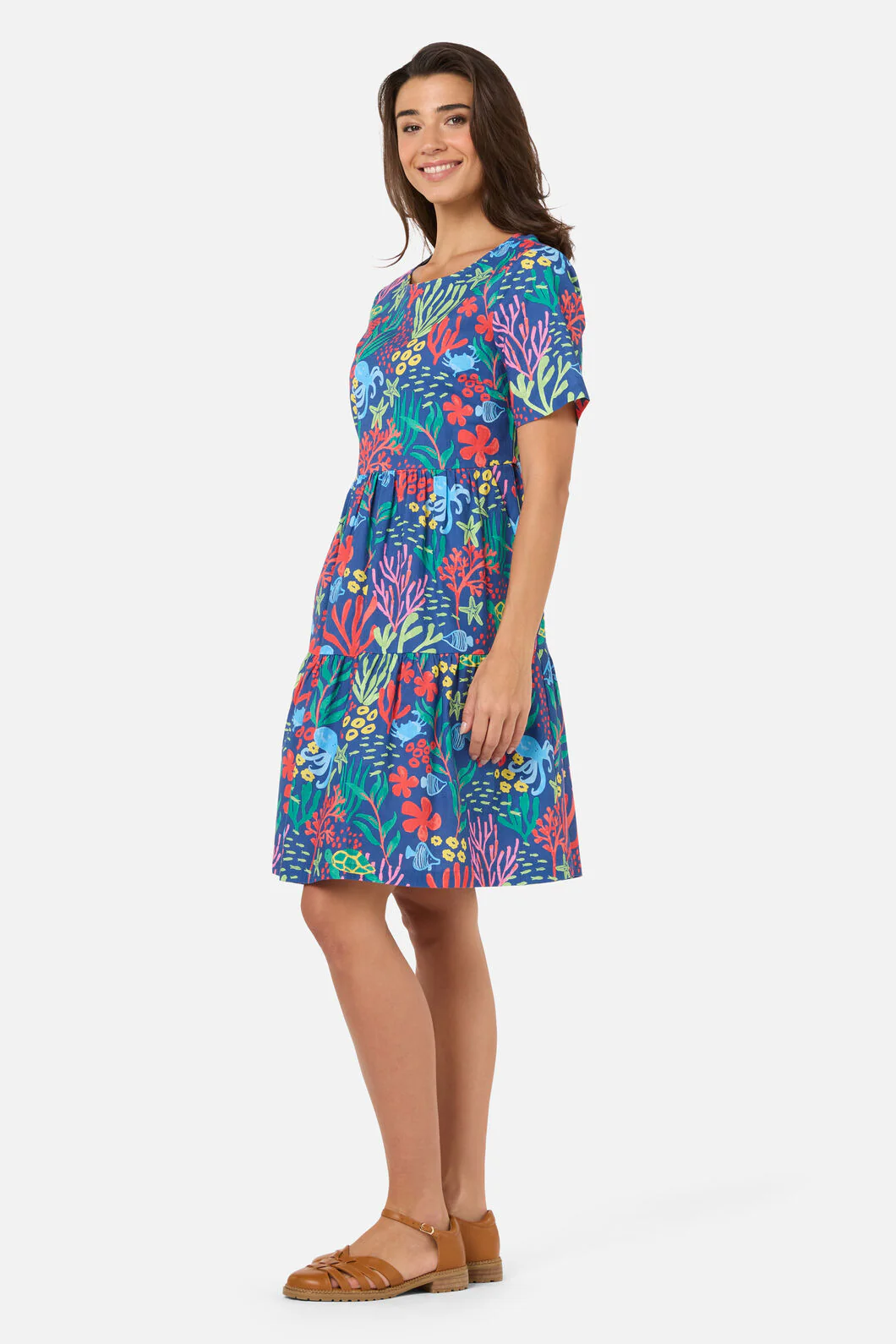 Coral Reef Smock Dress - Image 3