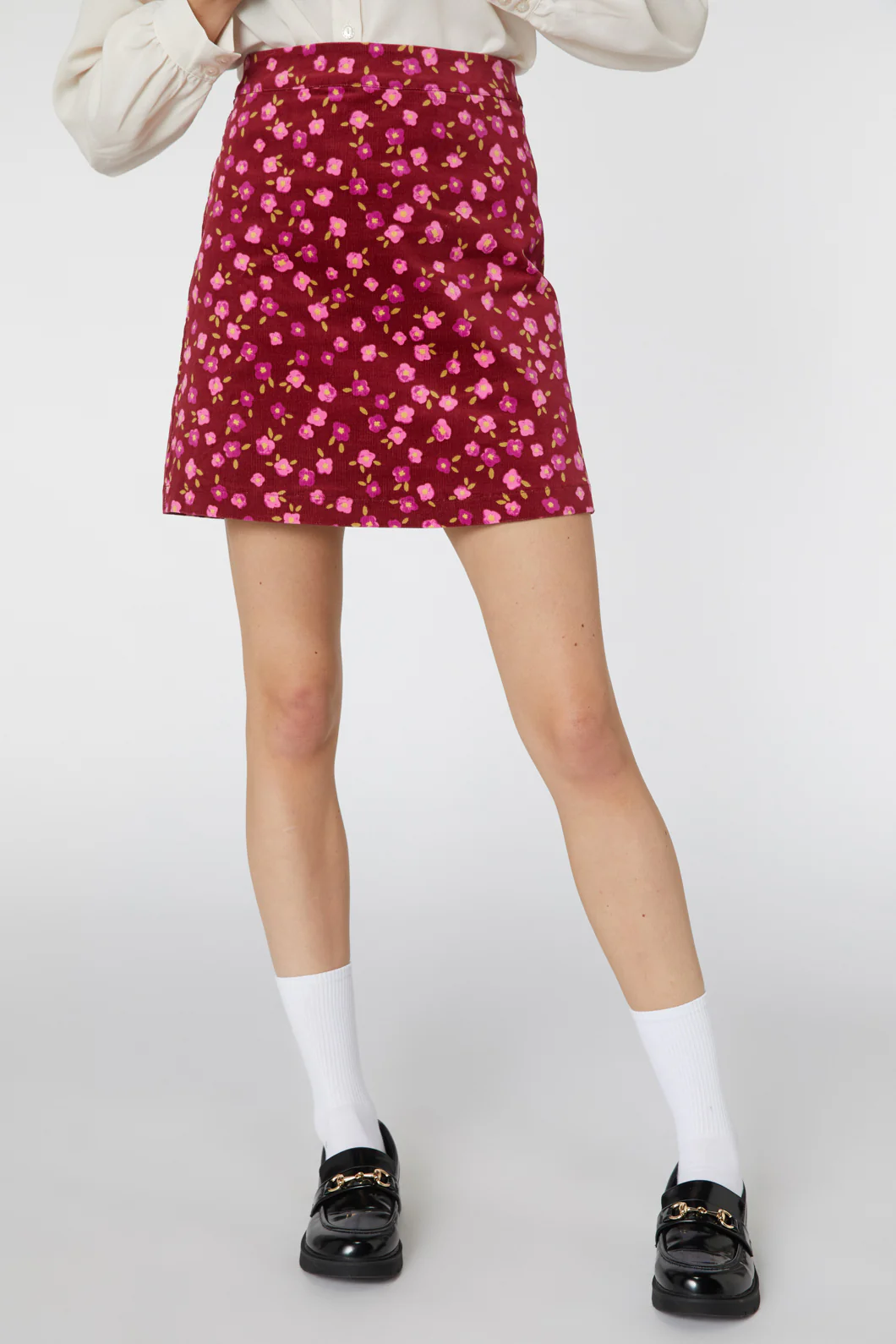 Danielle Ditsy Cord Skirt - Image 7