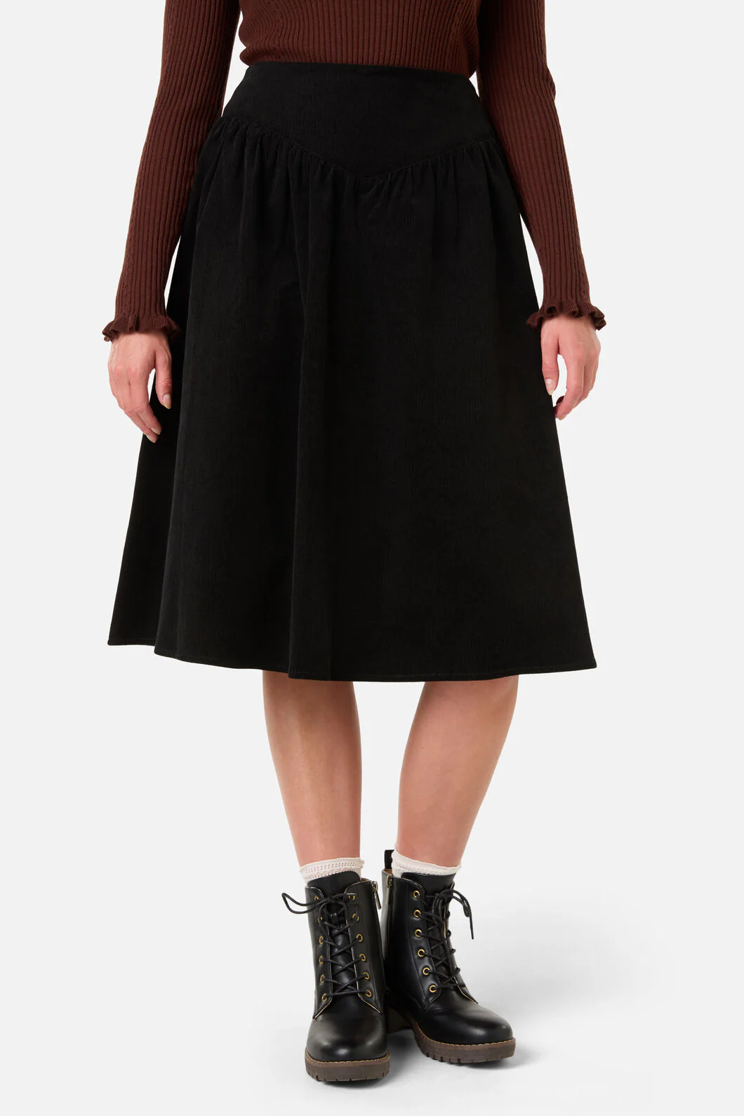 Demi Cord Yoke Skirt - Image 3
