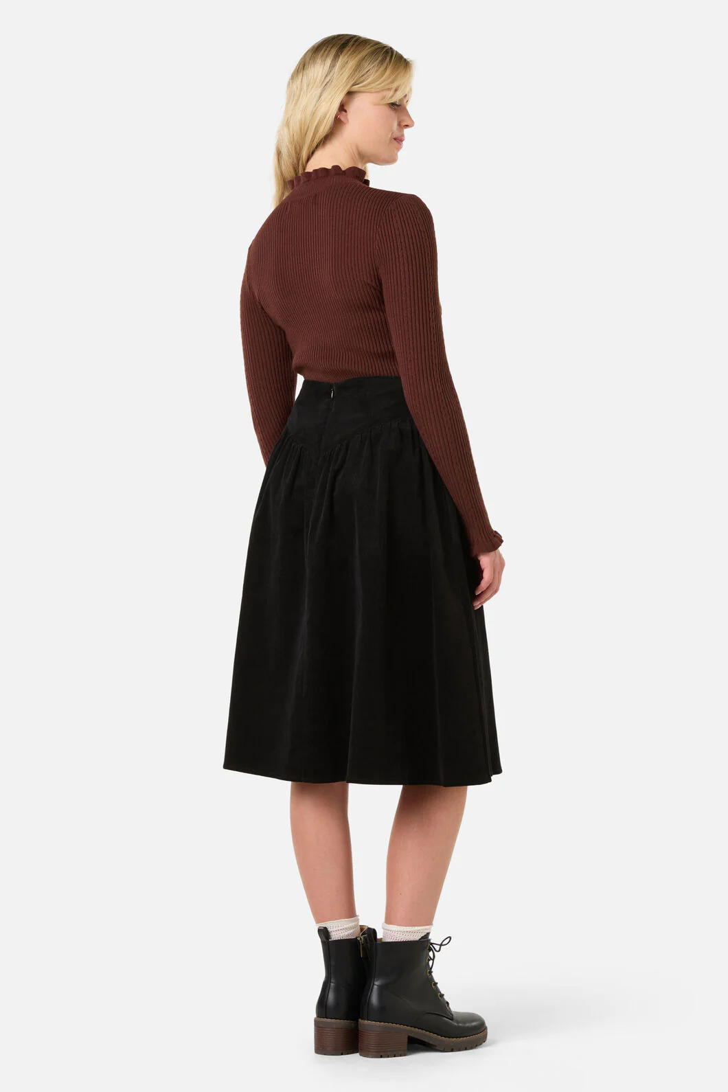 Demi Cord Yoke Skirt - Image 5
