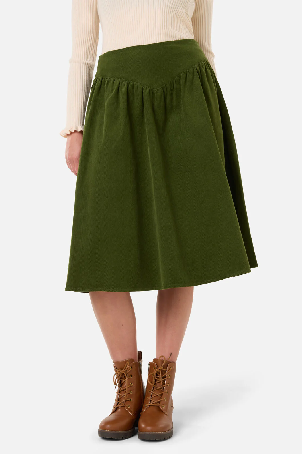 Demi Cord Yoke Skirt - Image 9