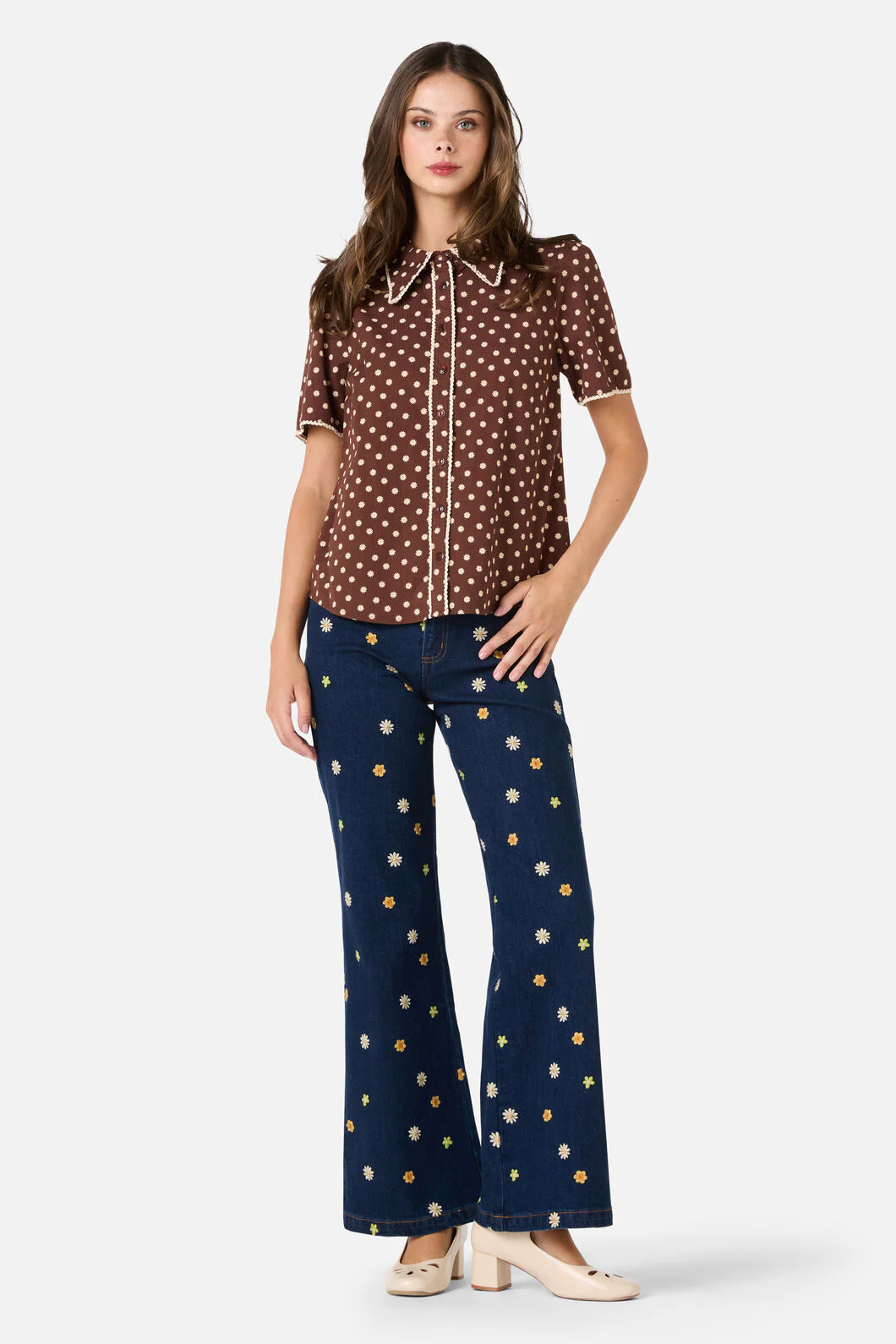 Ditsy Daisy Retro Blouse - Image 8