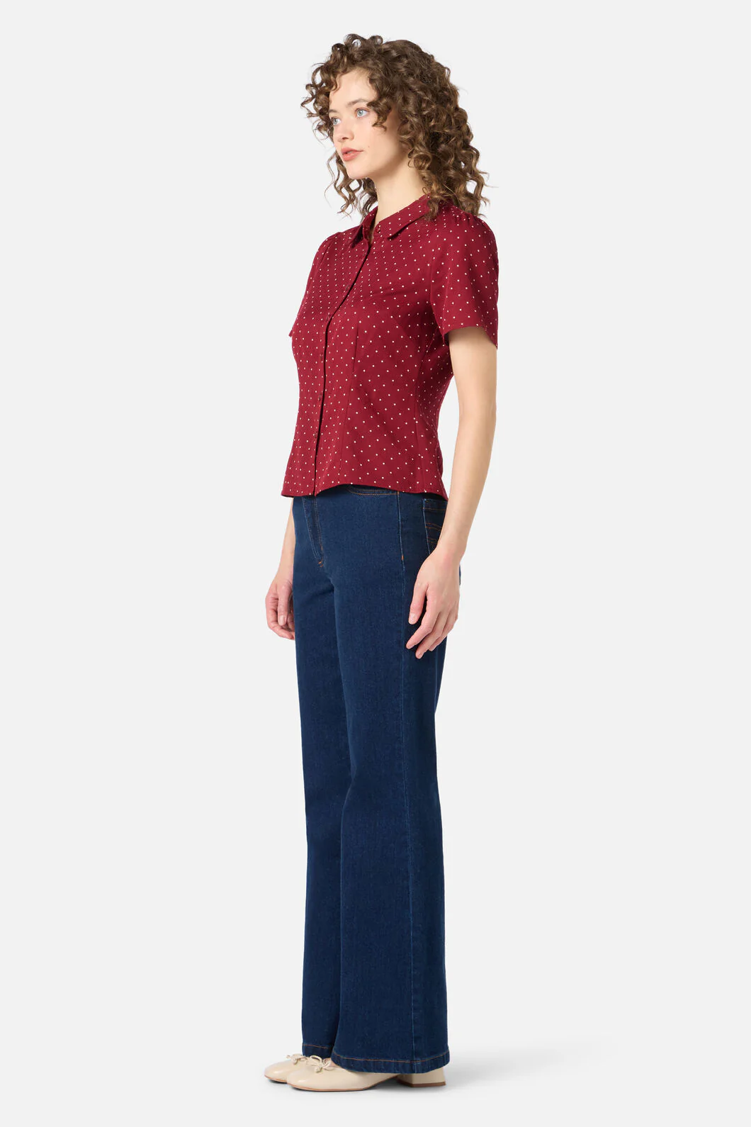 Dolly Spot Short Sleeve Blouse - Image 4