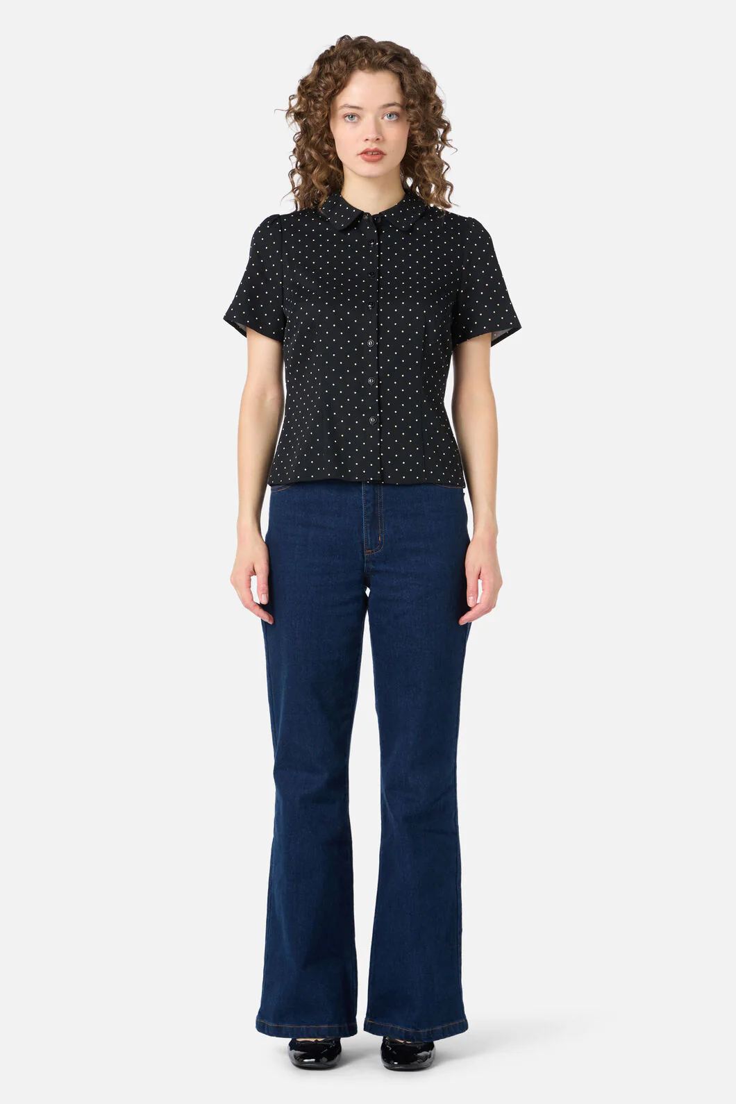 Dolly Spot Short Sleeve Blouse - Image 9