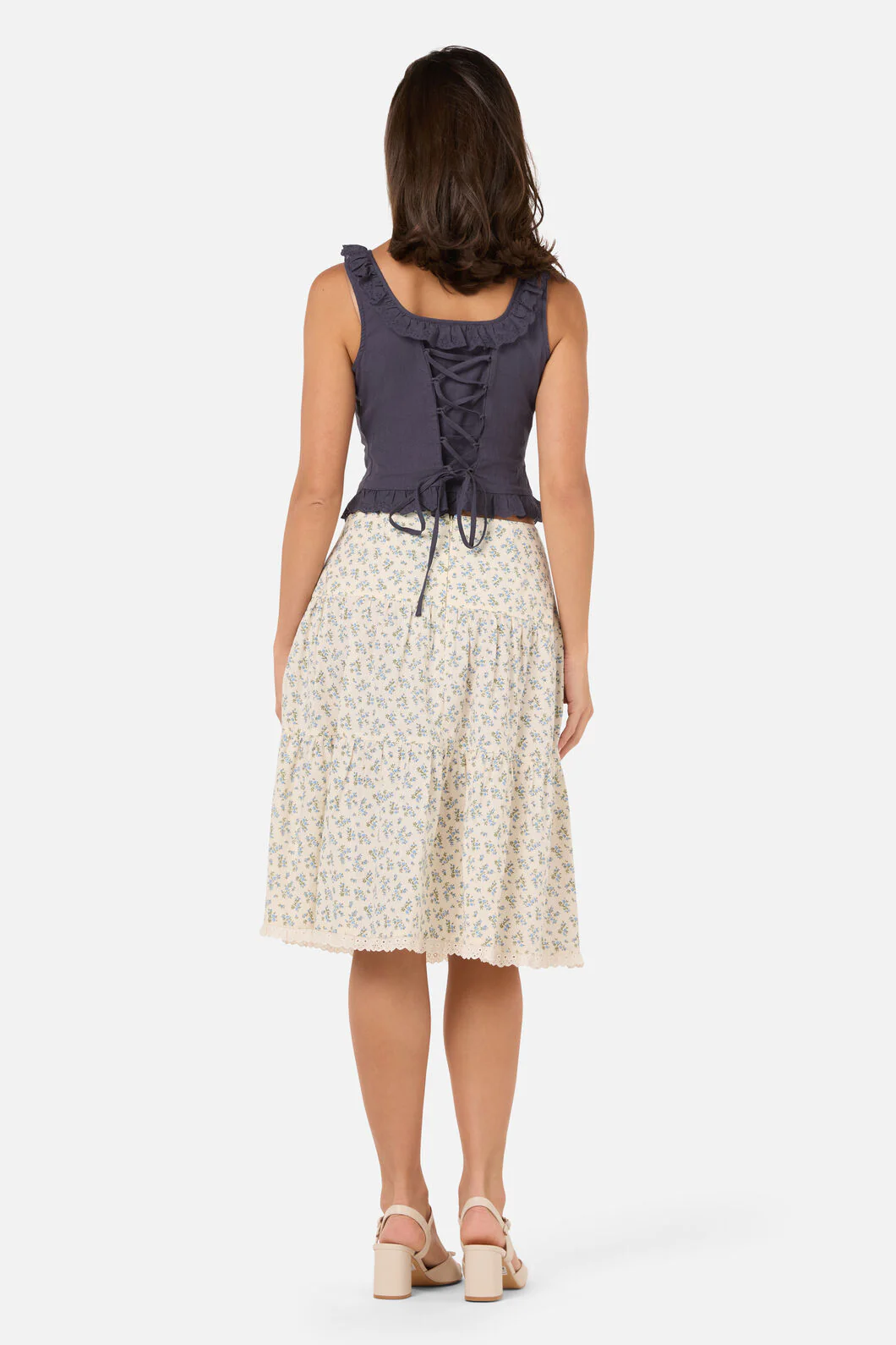 Elodie Ditsy Tiered Skirt - Image 4