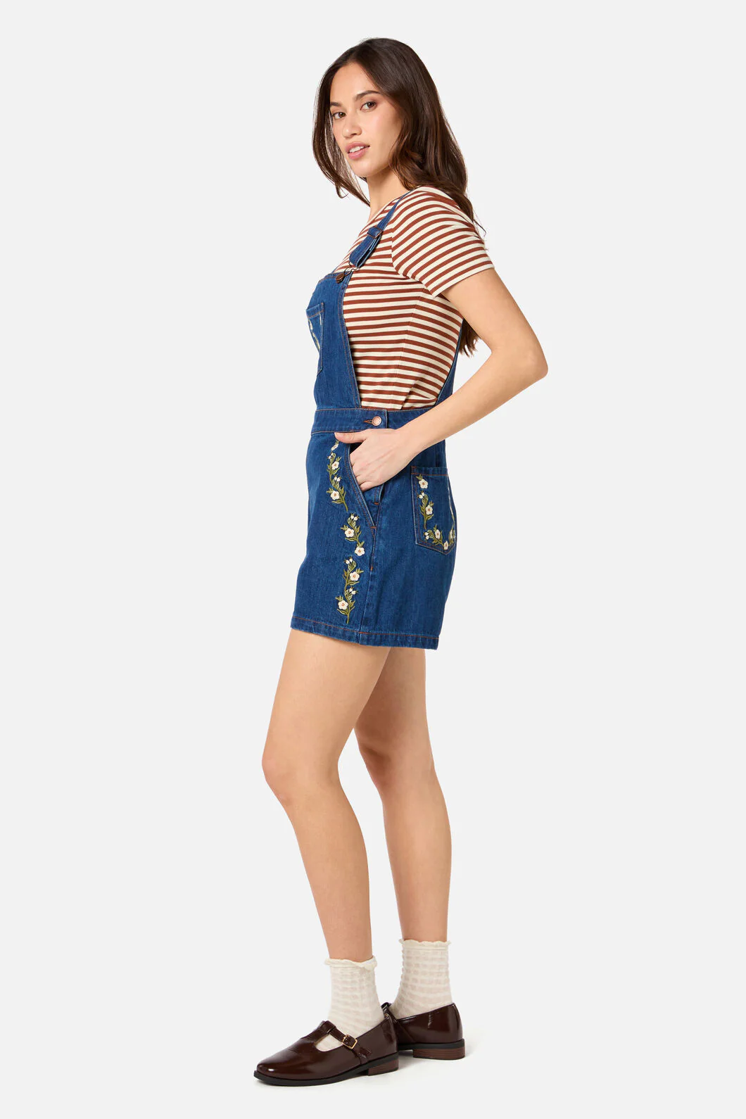 Esme Embroidered Short Overall - Image 6