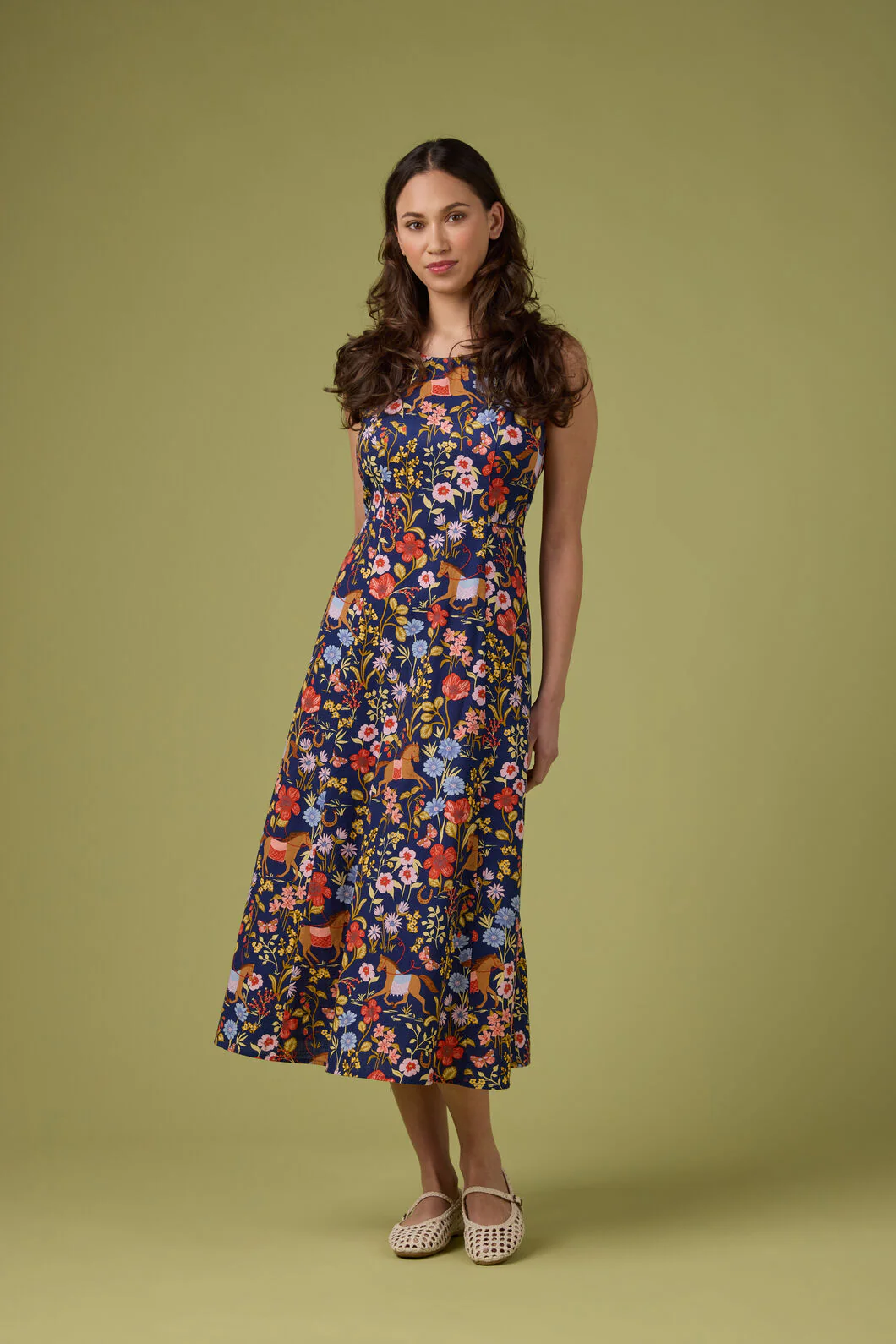 Fancy Horses Midi Dress