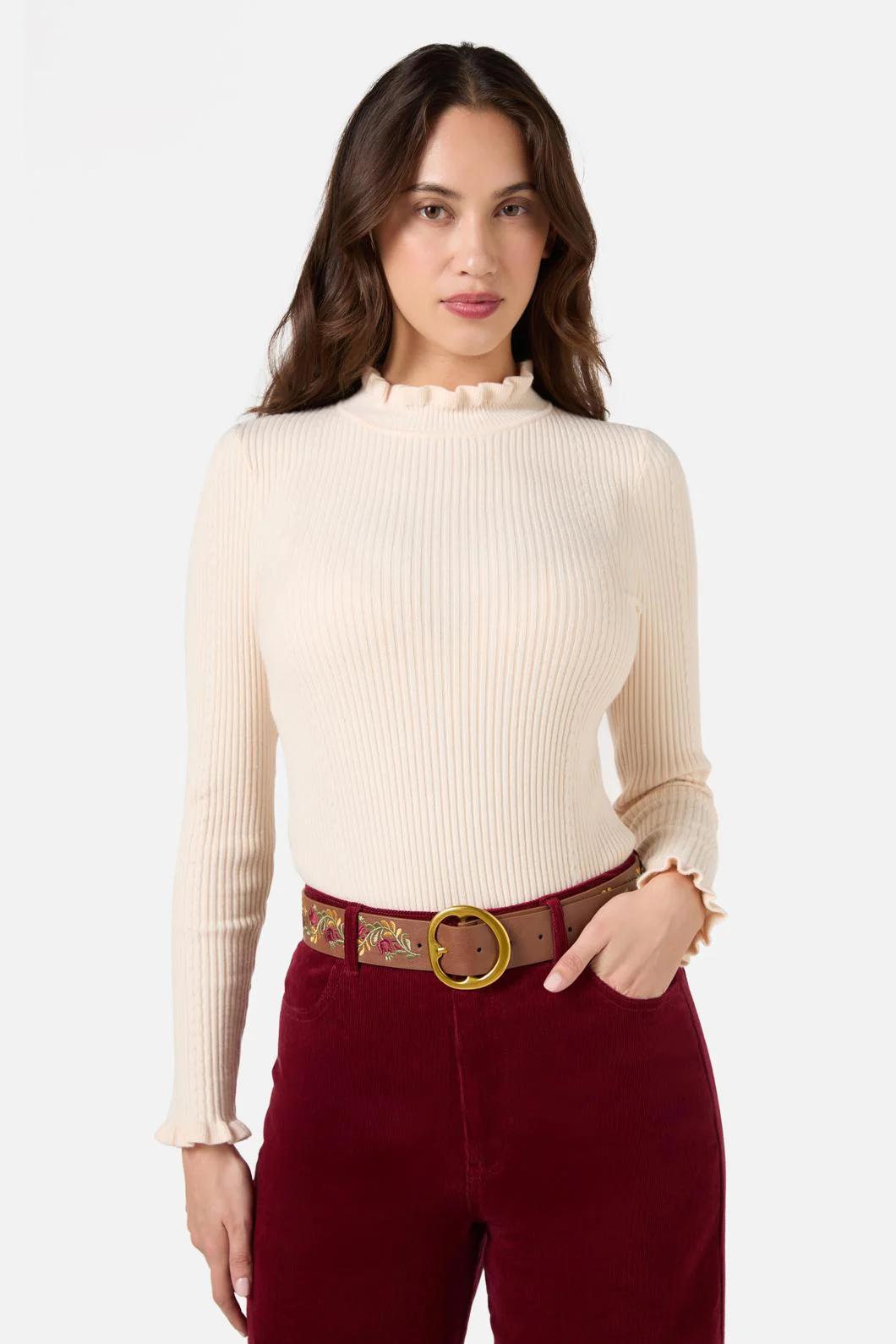 Floral Embroidered Belt