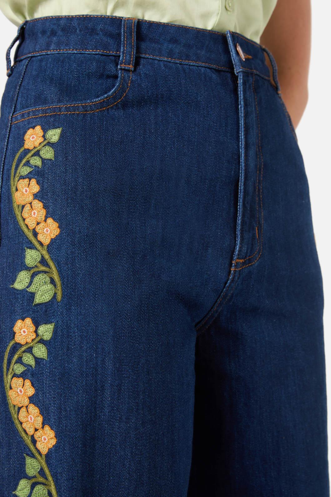 Flower Child Embroidered Jean - Image 9