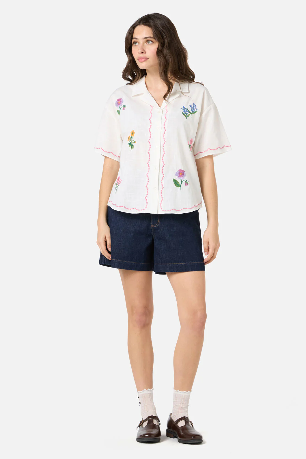Flower Patch Emb Shirt - Image 2