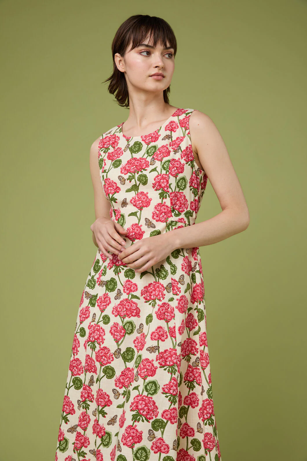 Geranium Flower Midi Dress - Image 2
