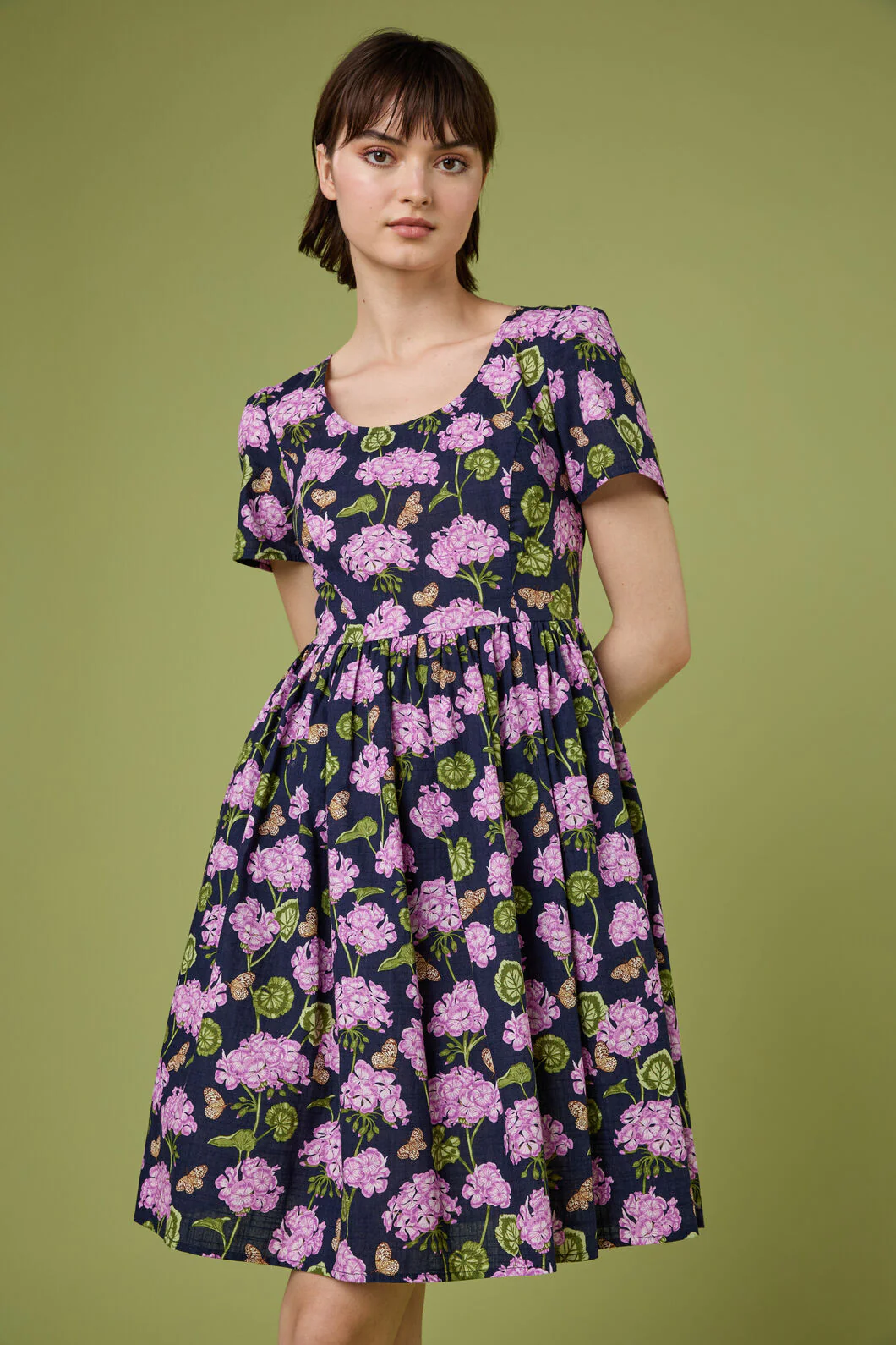 Geranium Flower Mini Dress