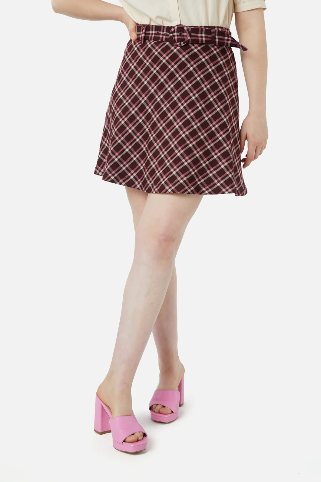 Gina Check A Line Skirt - Image 10