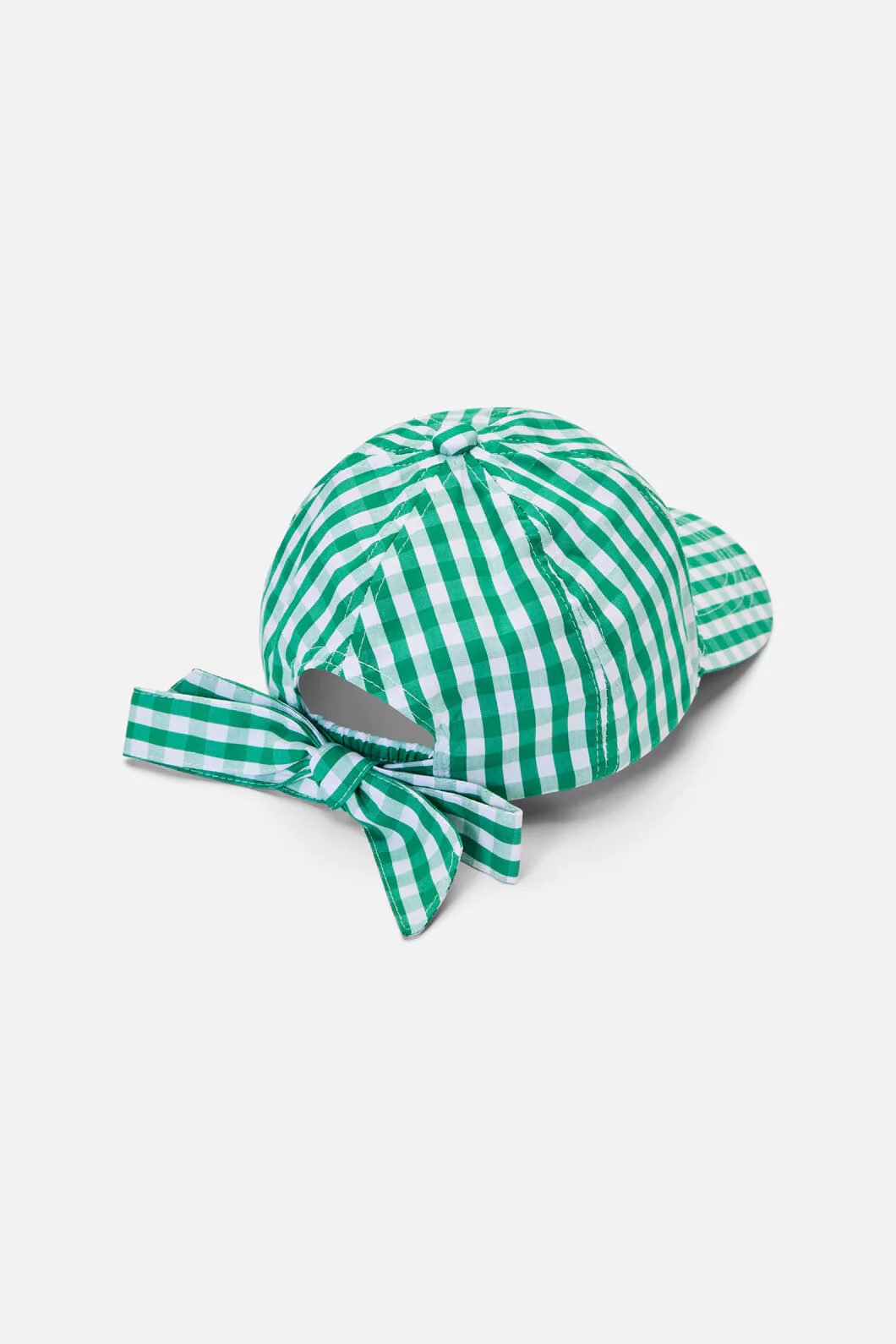 Gingham Tie Back Cap - Image 3