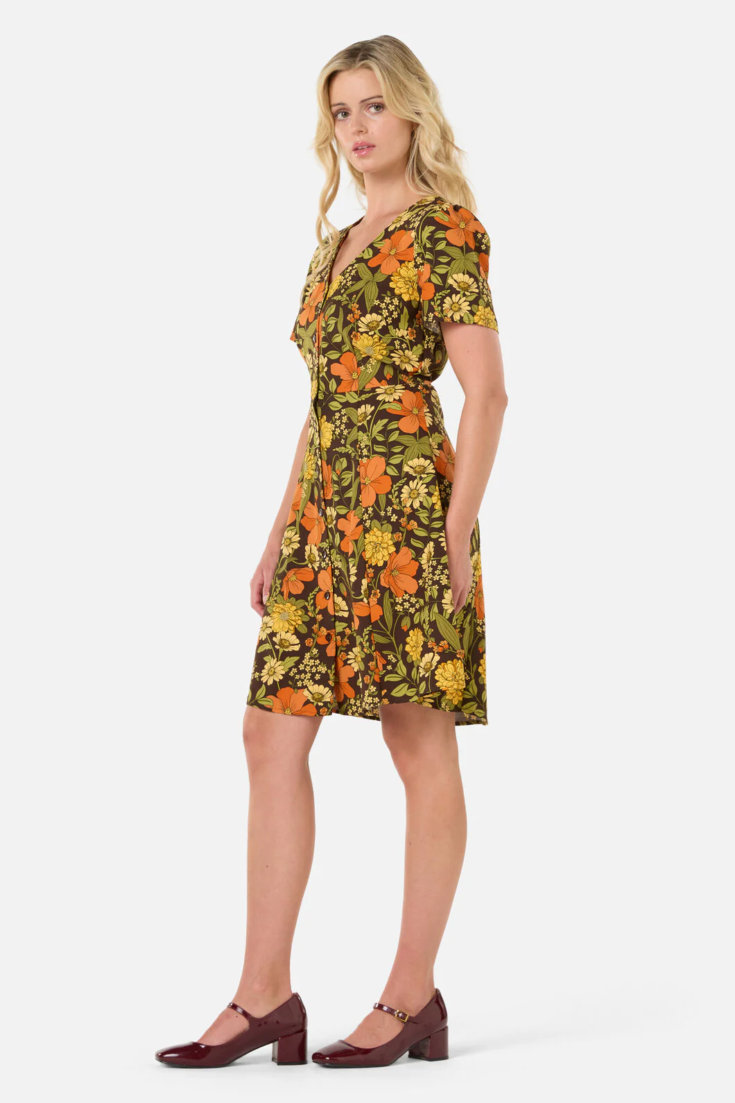Gloria 70'S Floral Mini Dress - Image 3