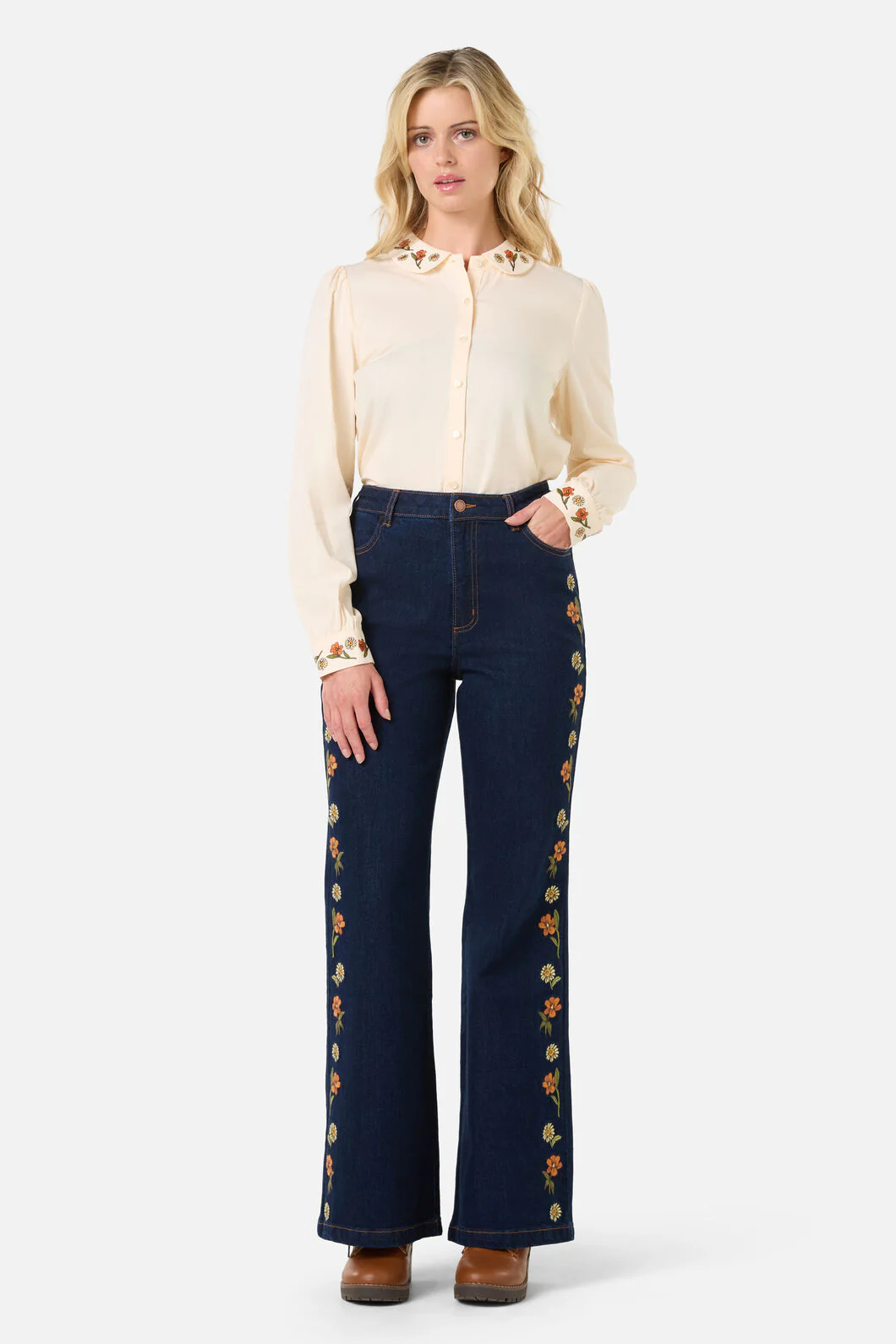 Gloria Embroidered Jean - Image 3