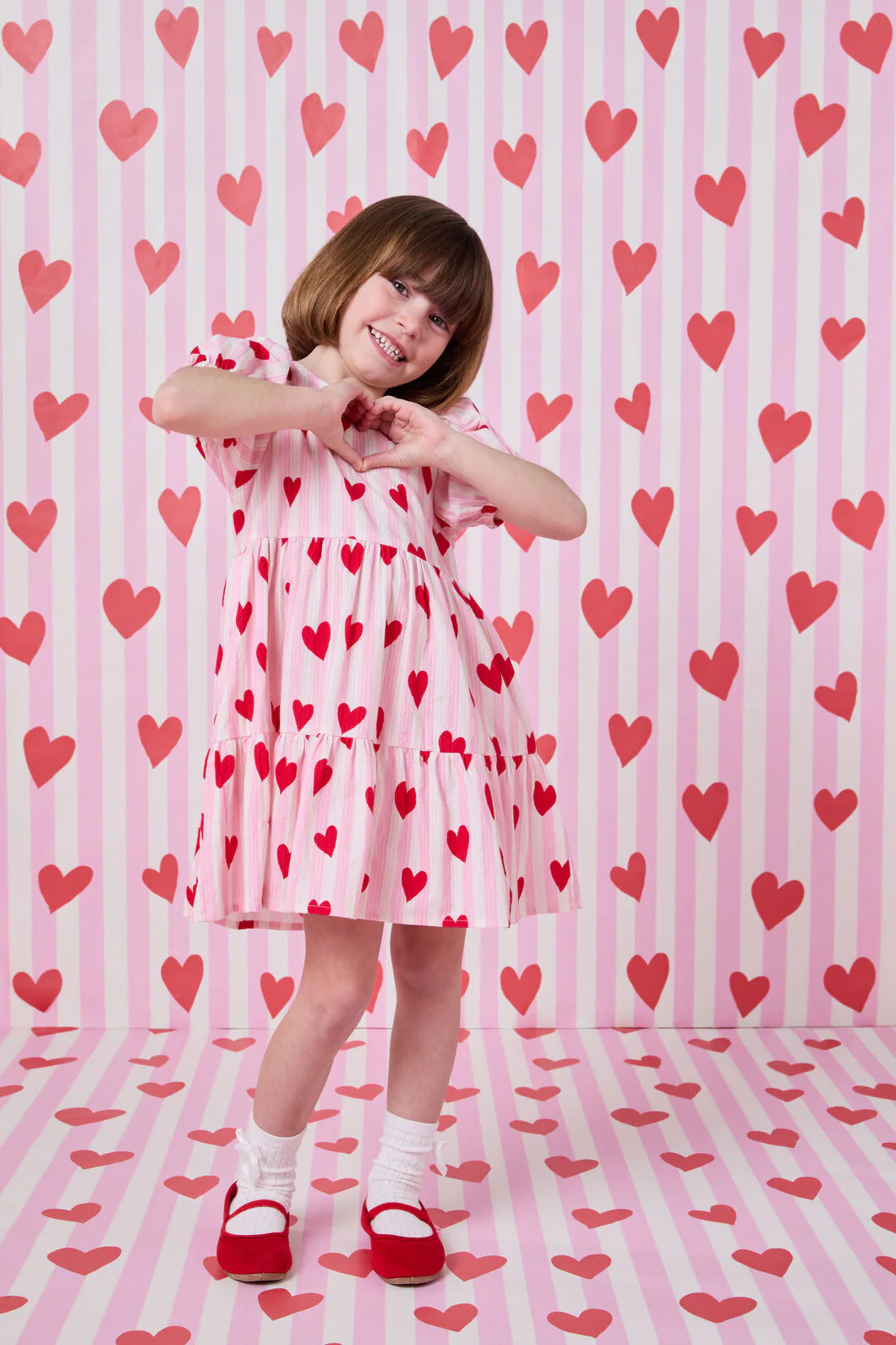 Heart Stripe Kids Dress - Image 3