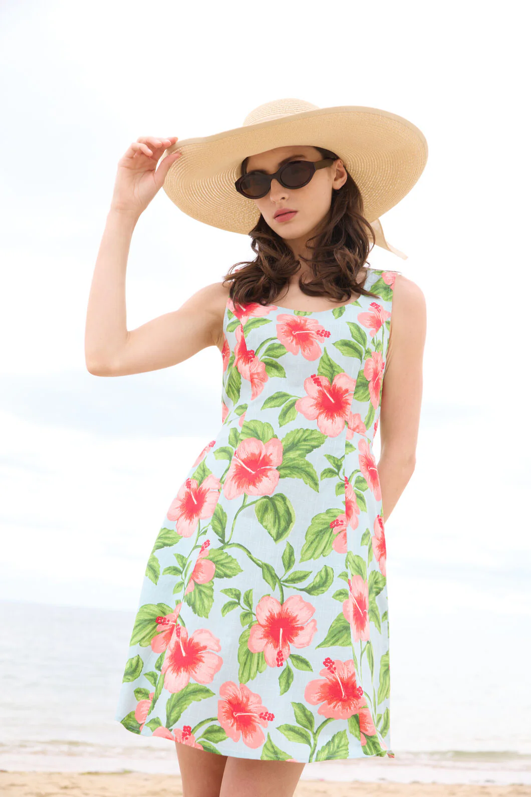 Hibiscus Summer Mini Dress