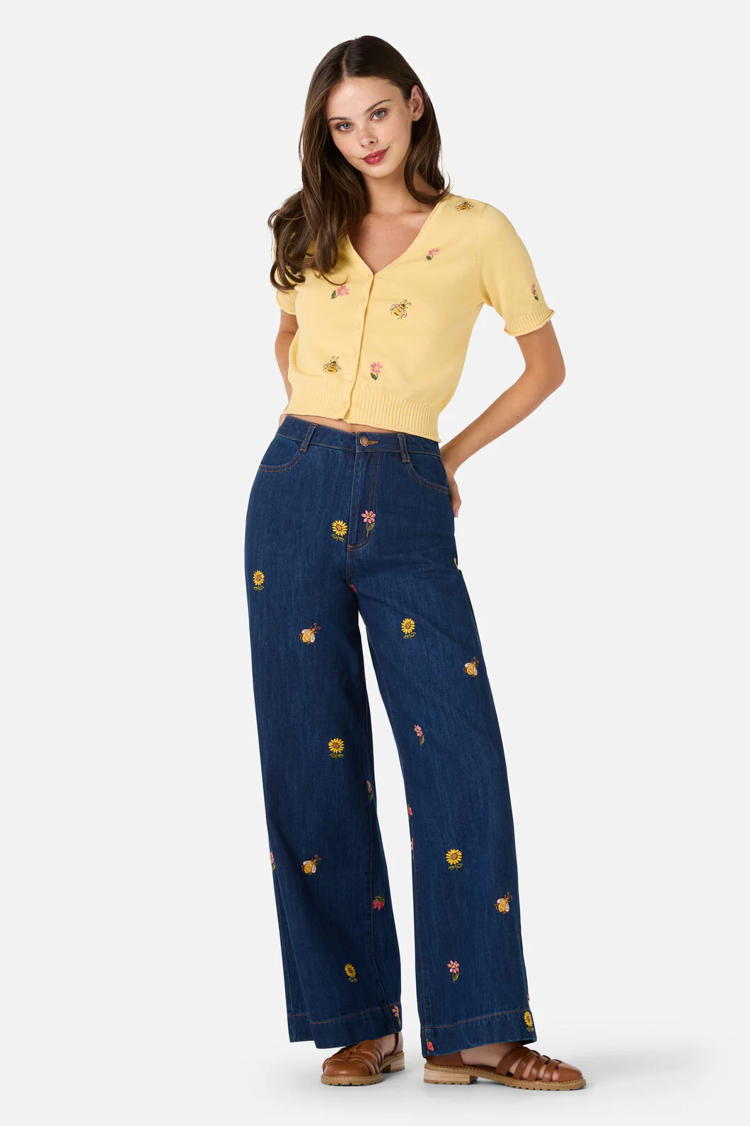 Honey Embroidered Cardigan - Image 2