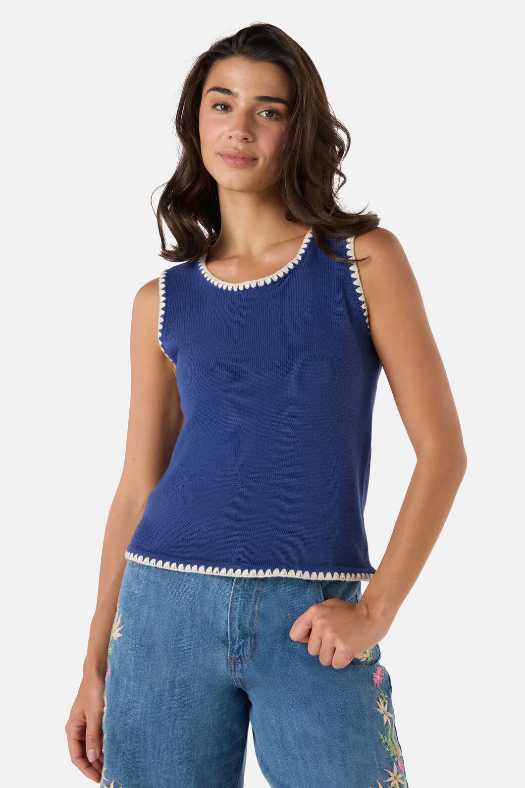 Imogen Blanket Stitch Knit Top