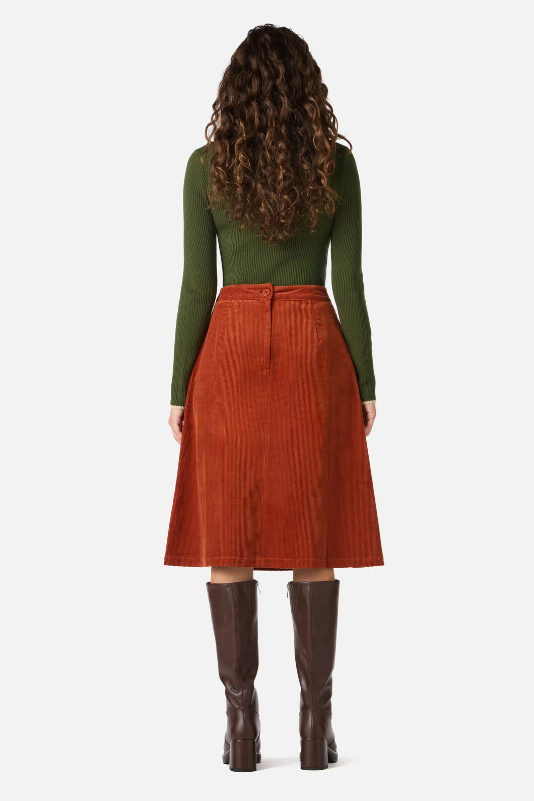 Jamie Cord Midi Skirt - Image 12