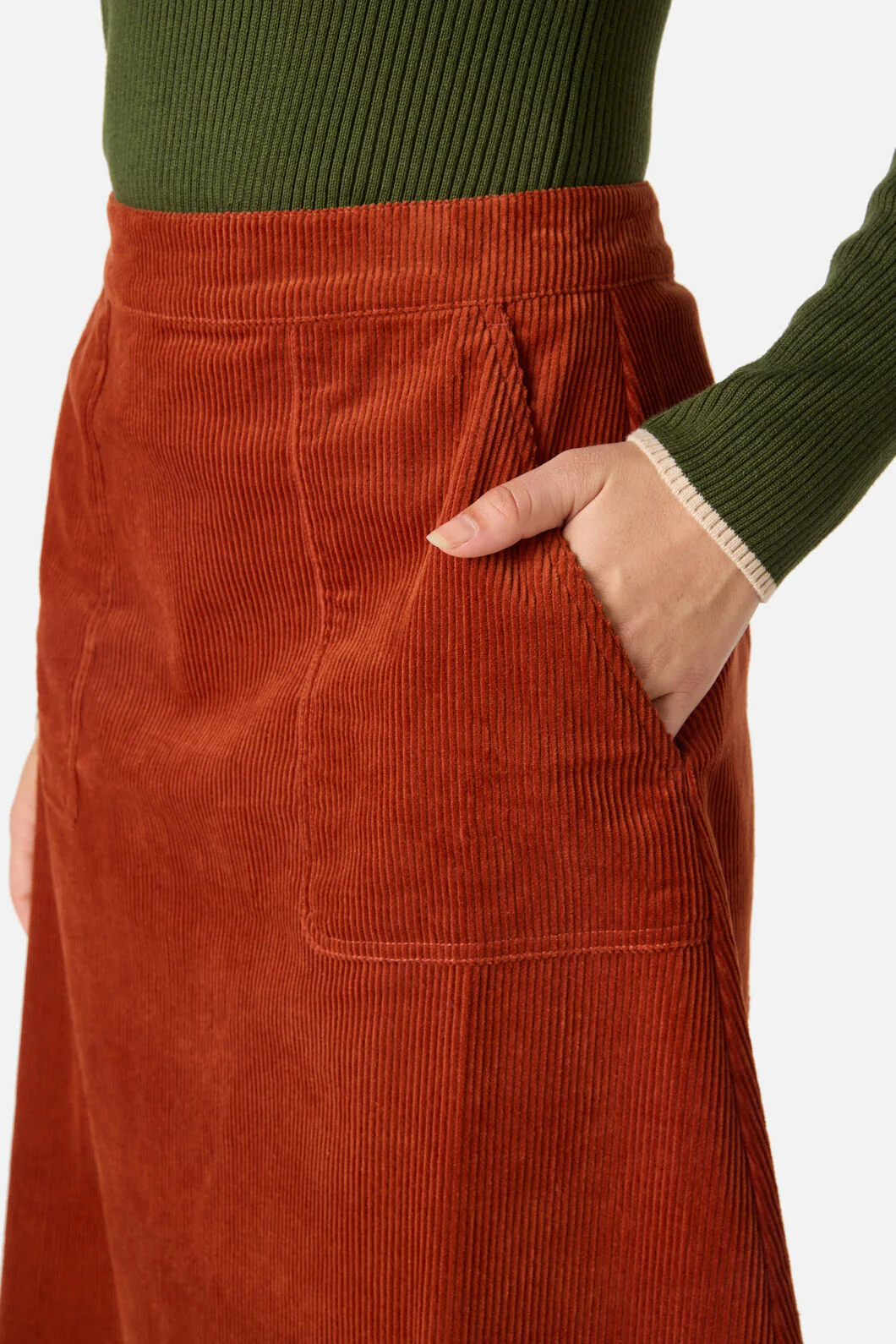 Jamie Cord Midi Skirt - Image 13