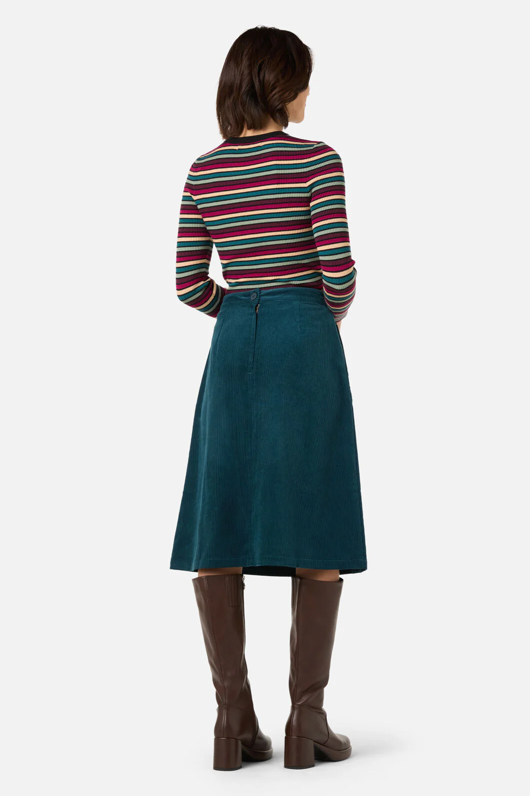 Jamie Cord Midi Skirt - Image 5