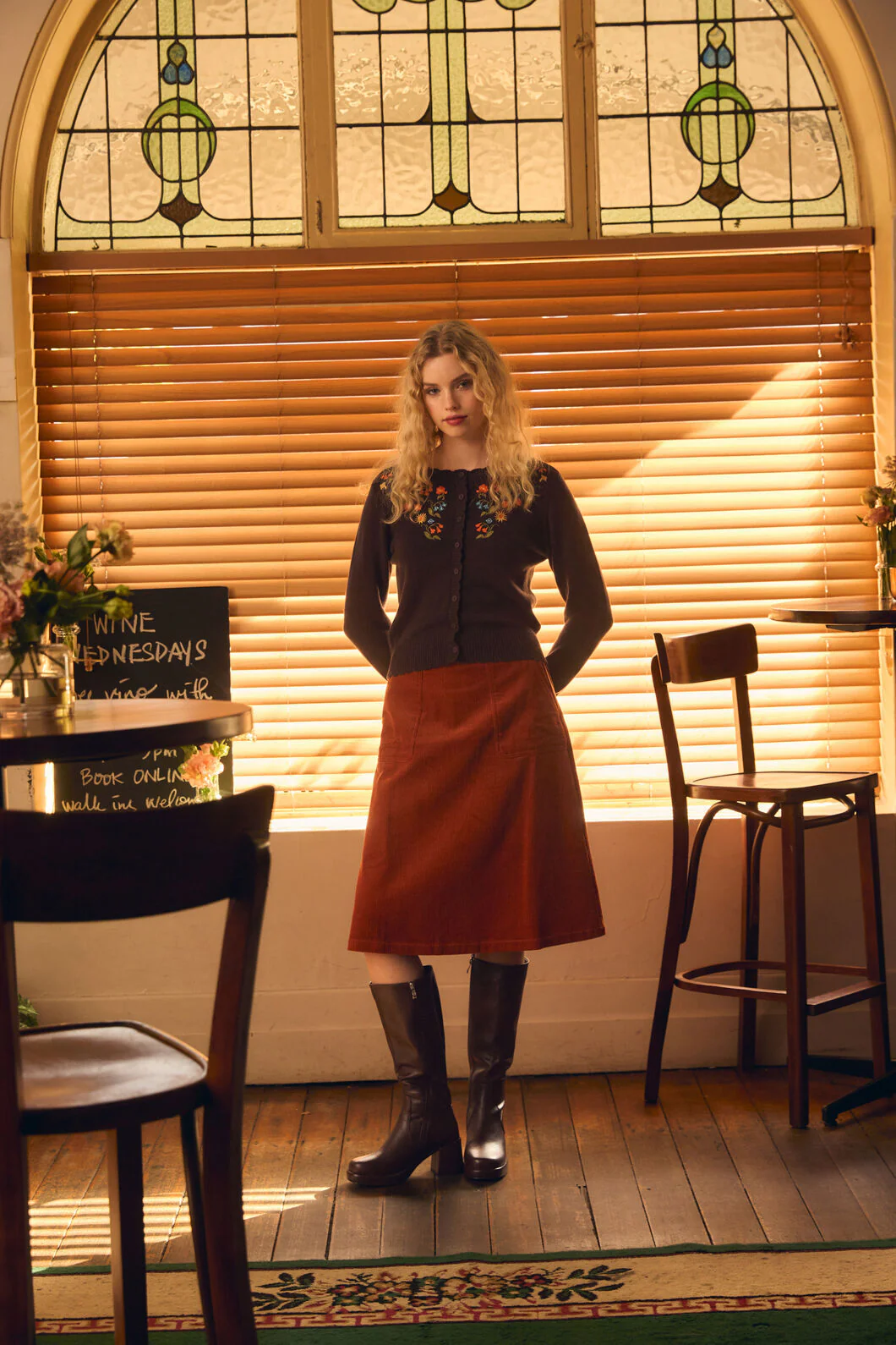 Jamie Cord Midi Skirt - Image 7