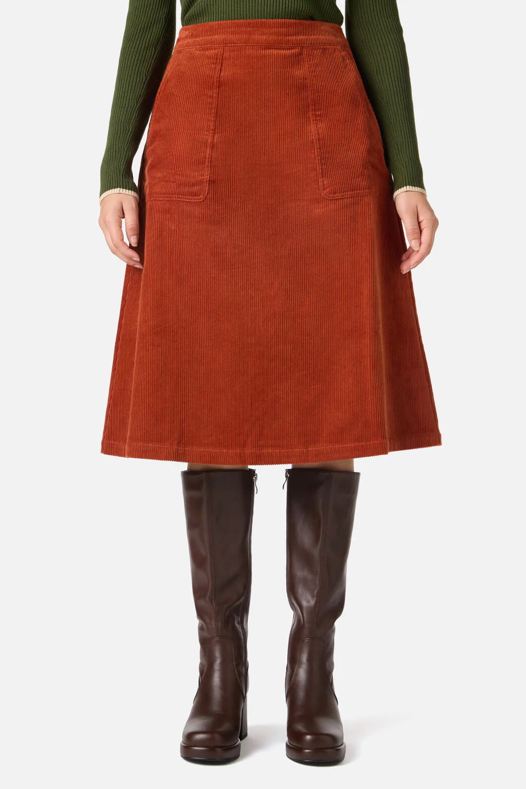 Jamie Cord Midi Skirt - Image 9