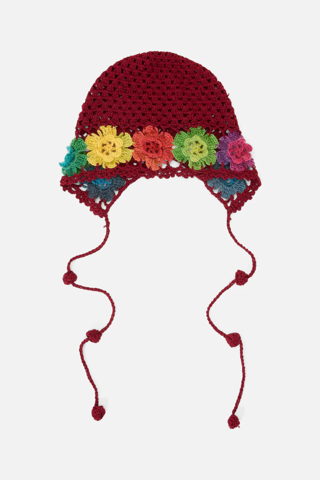 Knit Flower Bonnet - Image 3