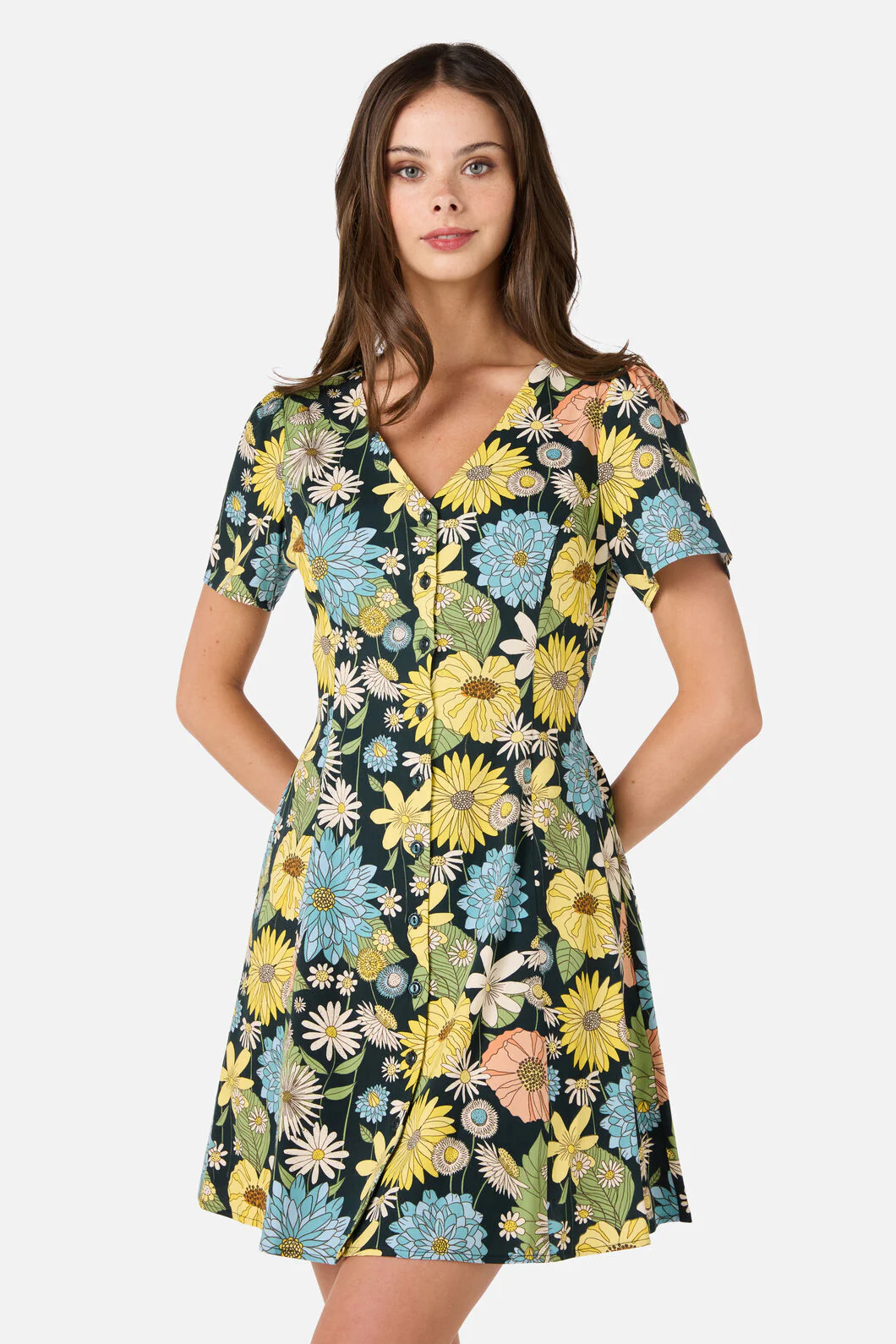 Leonie Floral Mini Dress - Image 3