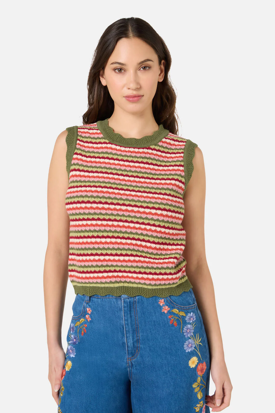 Leslie Stripe Knit Tank Top - Image 2