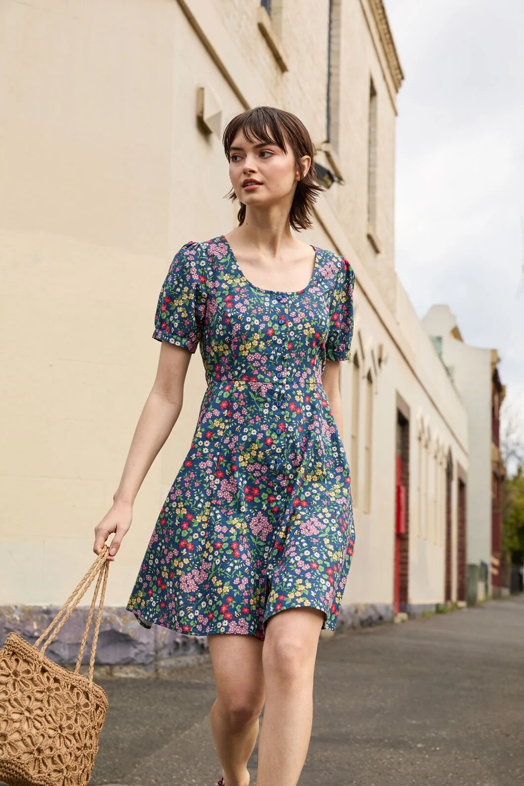 Libby Bee Ditsy Mini Dress - Image 2