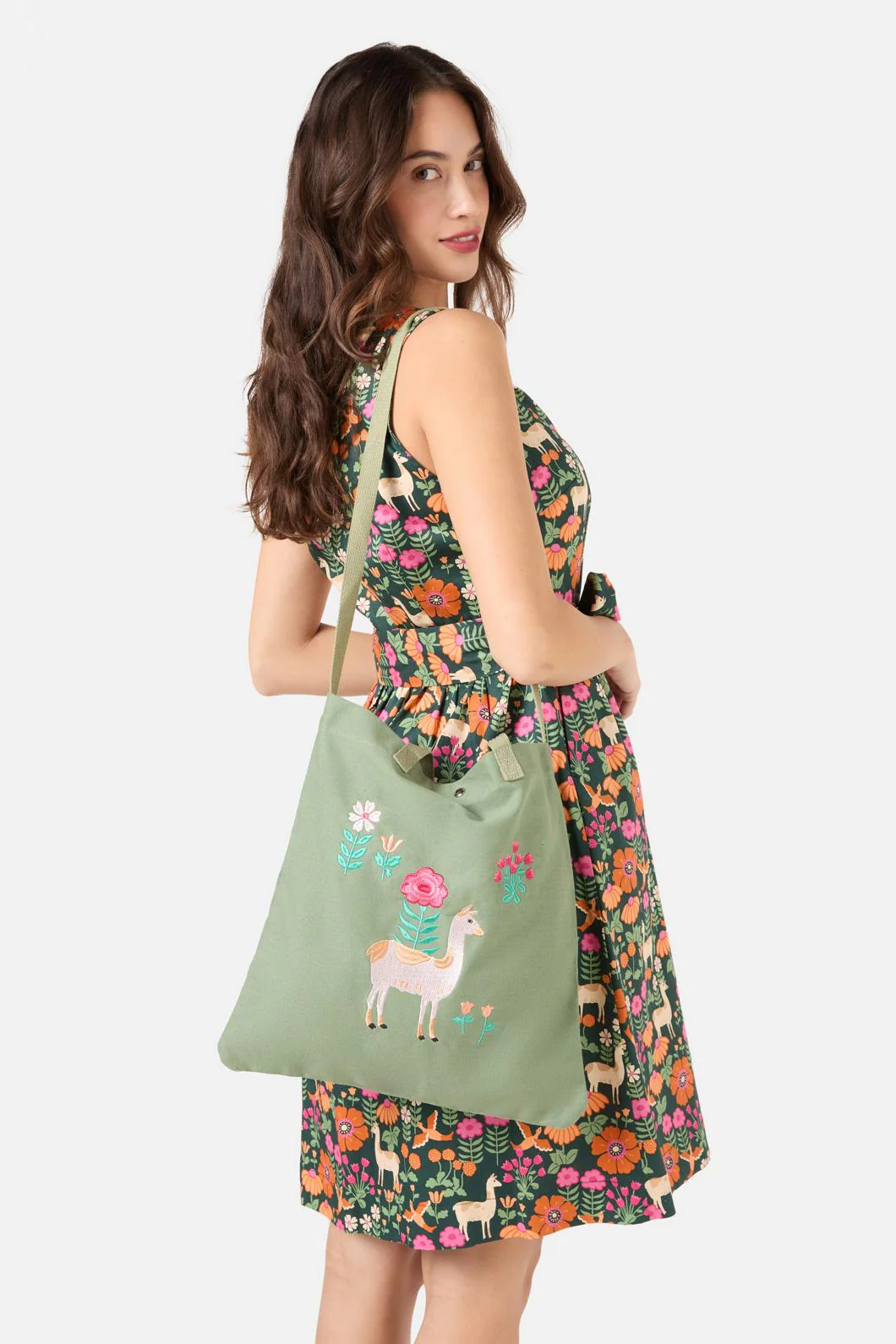 Llama Canvas Tote